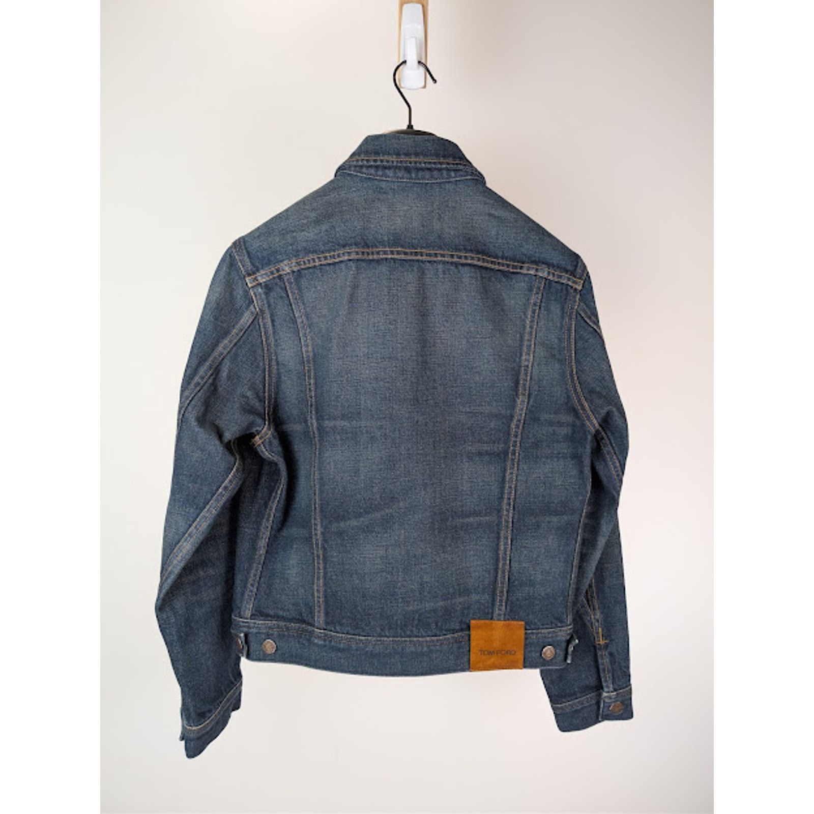 Tom Ford o1rshd1 Iconic Denim Jacket in Strong High / Low Blue Size US XL / EU 56 / 4 - 9 Thumbnail