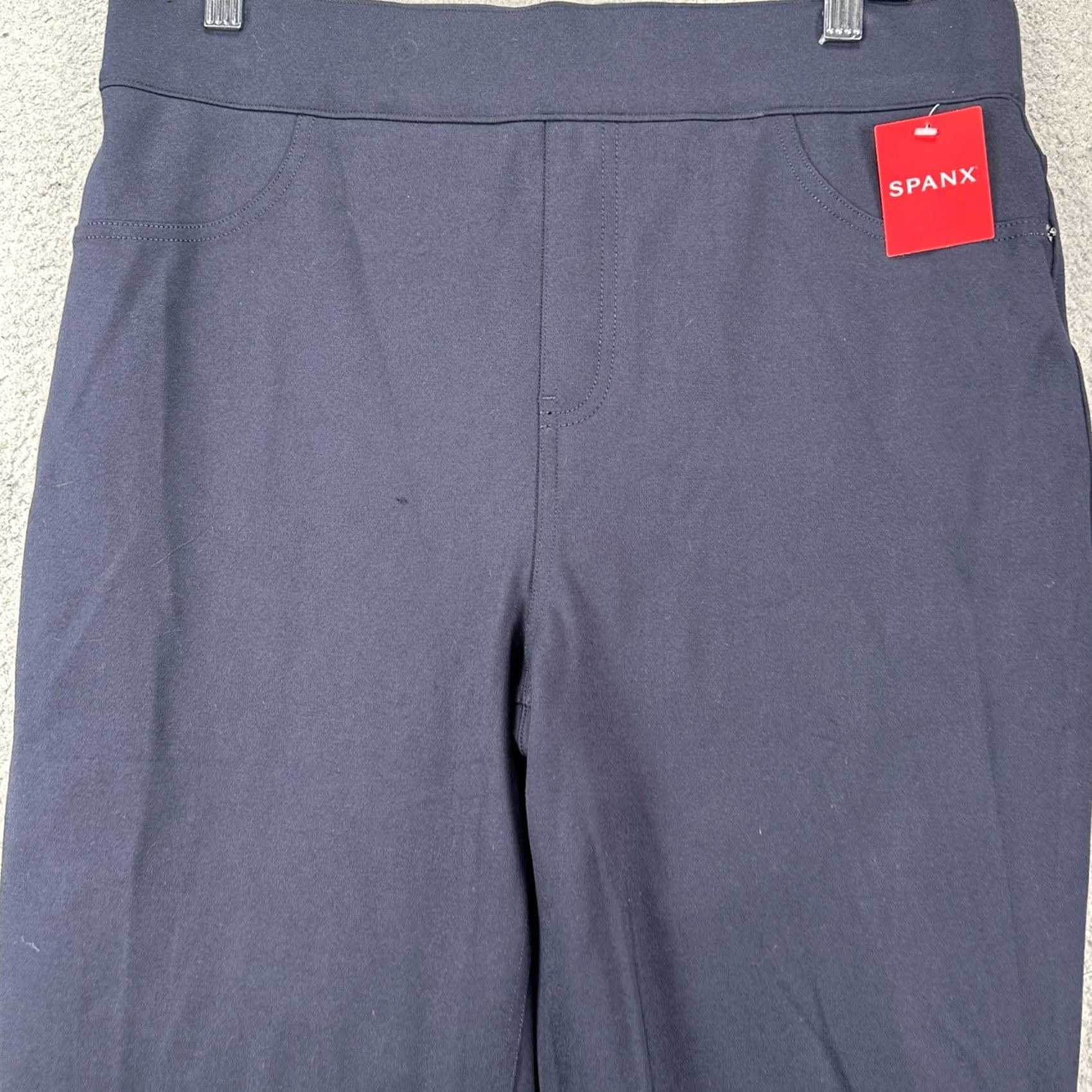 Spanx SPANX Womens XL Pants Ponte Blue Fitted Stretch Gym Workout Yoga Exercise Ankle Straight Leg Trousers Size 40" / US 18 - 3 Thumbnail