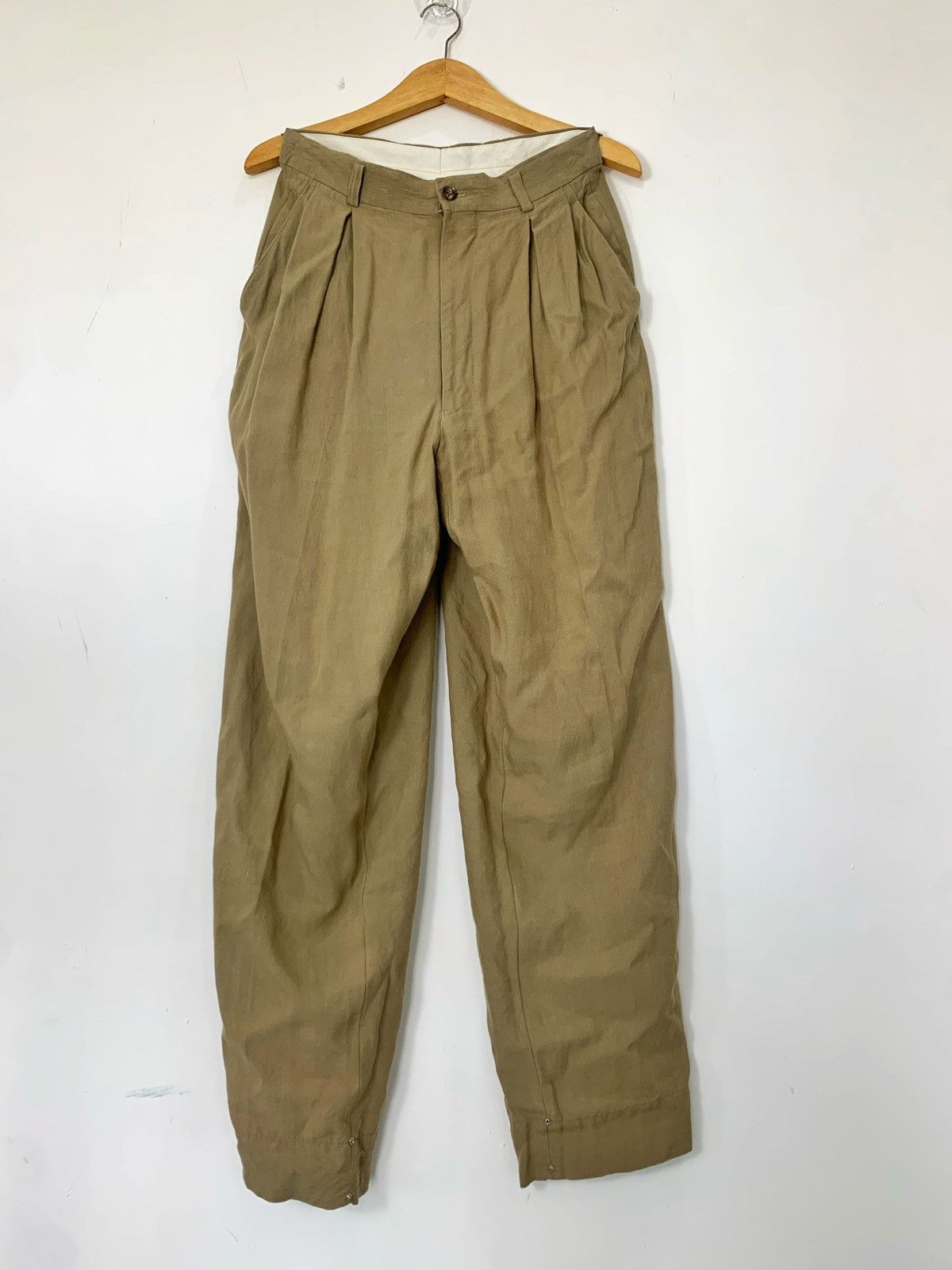 yohji yamamoto jun men style era double pleats trousers