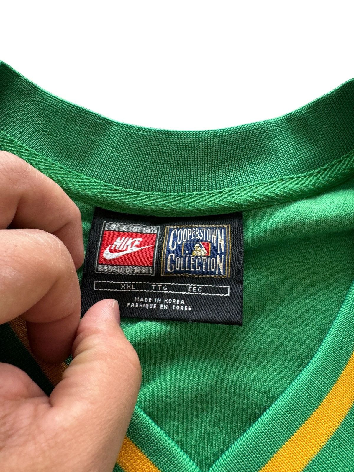 Cooperstown Collection × Nike Retro Nike Cooperstown Oakland Athletic’s Fleece Jersey Size US XXL / EU 58 / 5 - 5 Thumbnail