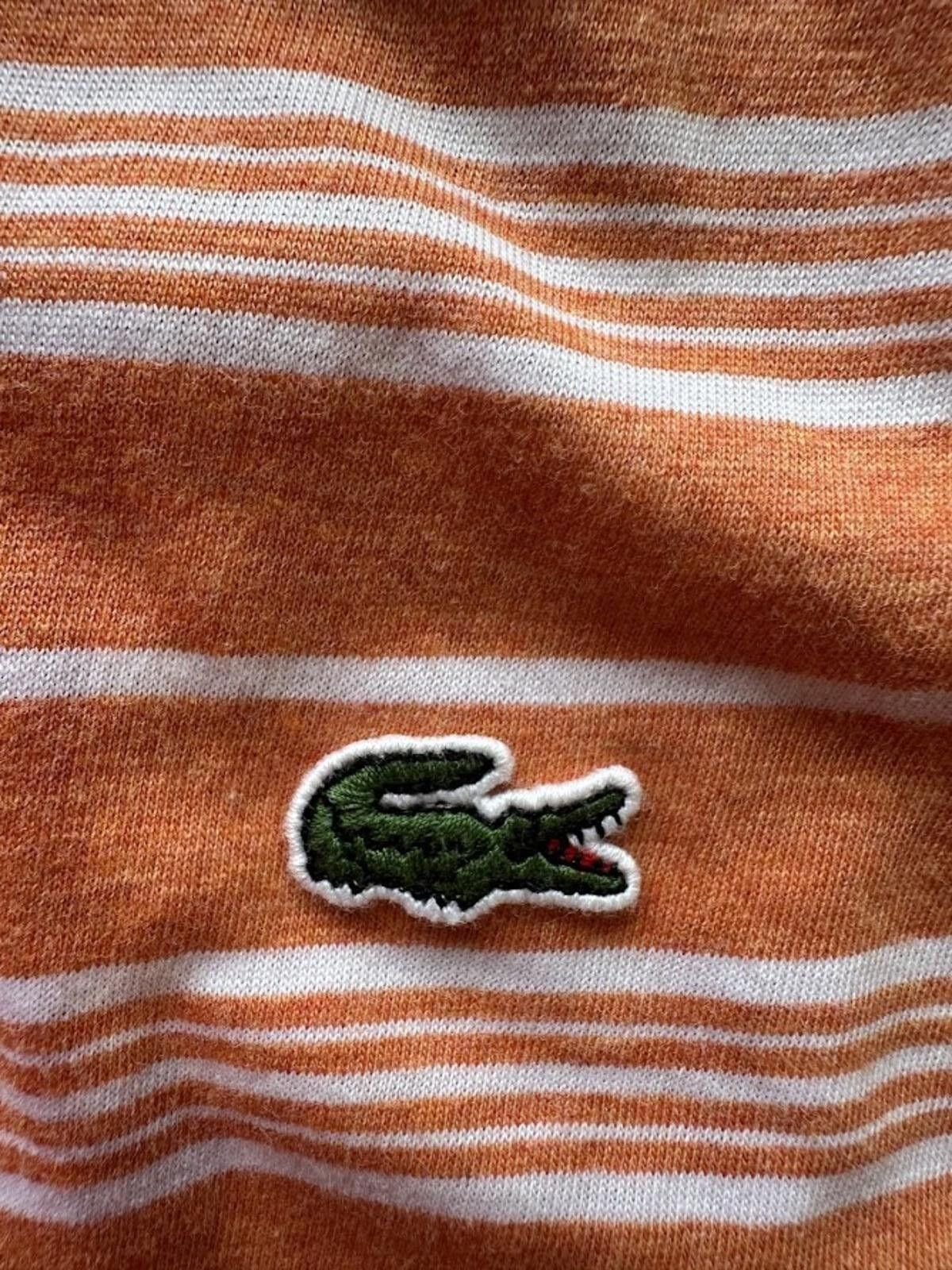Lacoste Lacoste Orange Stripe V-Neck Tee L Size US L / EU 52-54 / 3 - 4 Thumbnail