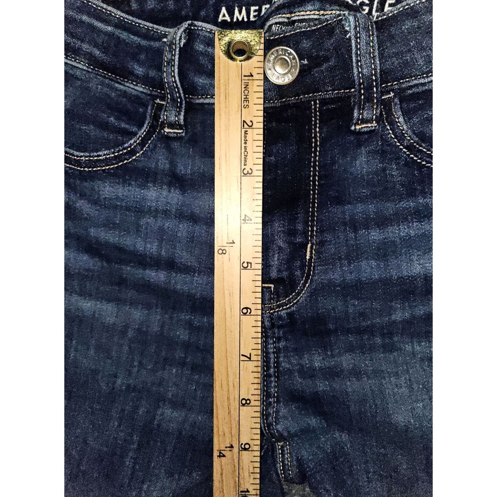 American Eagle Outfitters VINTAGE American Eagle Hight Rise Jeggins Women's 4 Blue Next Level Stretch Preppy City Size 27" / US 4 / IT 40 - 6 Thumbnail