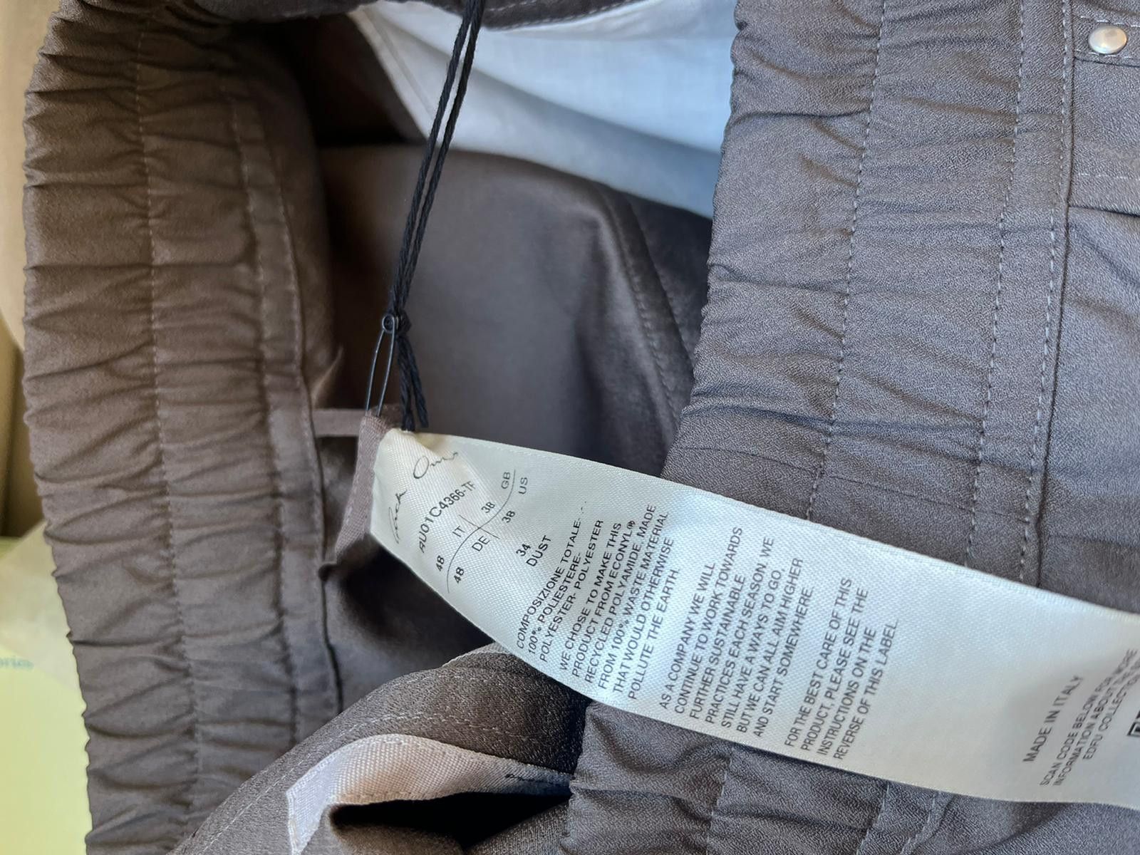 Rick Owens o1rshd Wide Bela Pants in Dust Size US 32 / EU 48 - 12 Thumbnail