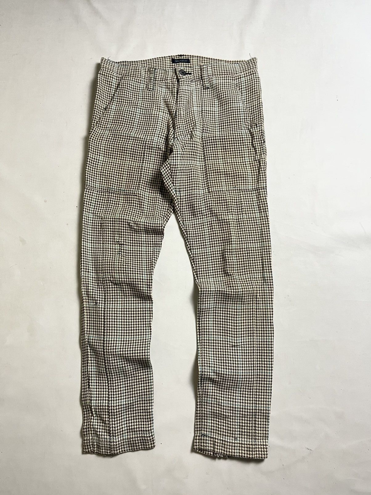 Beauty Beast 90s - Milkboy houndtooh Zipper Pant / lgb / i6 w 9 style Size US 32 / EU 48 - 1 Thumbnail