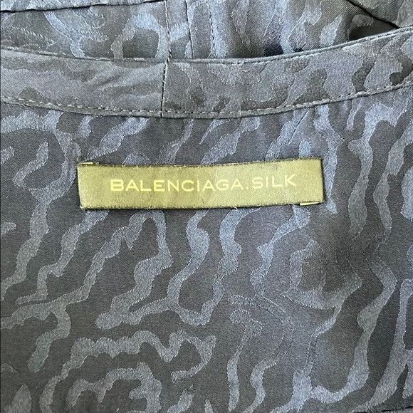 Balenciaga Balenciaga Silk 2009 Scoop Neck Pouf Sleeve Banded Waist Bow Size XS / US 0-2 / IT 36-38 - 10 Thumbnail