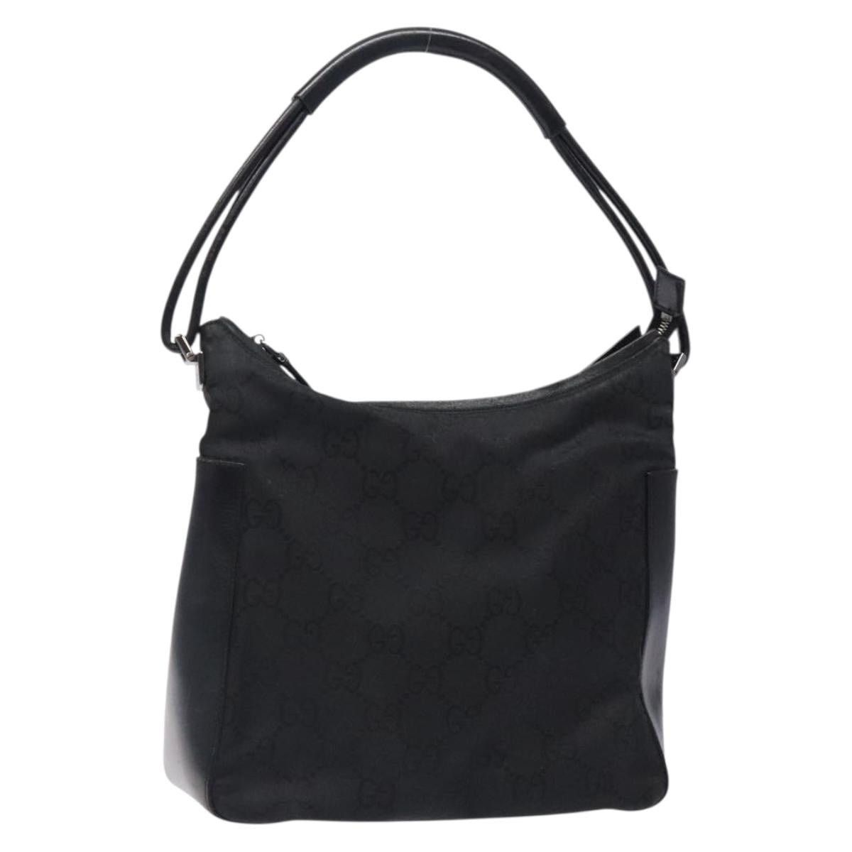 Gucci GUCCI GG Canvas Shoulder Bag Nylon Black Silver 001 001 Size ONE SIZE - 1 Thumbnail