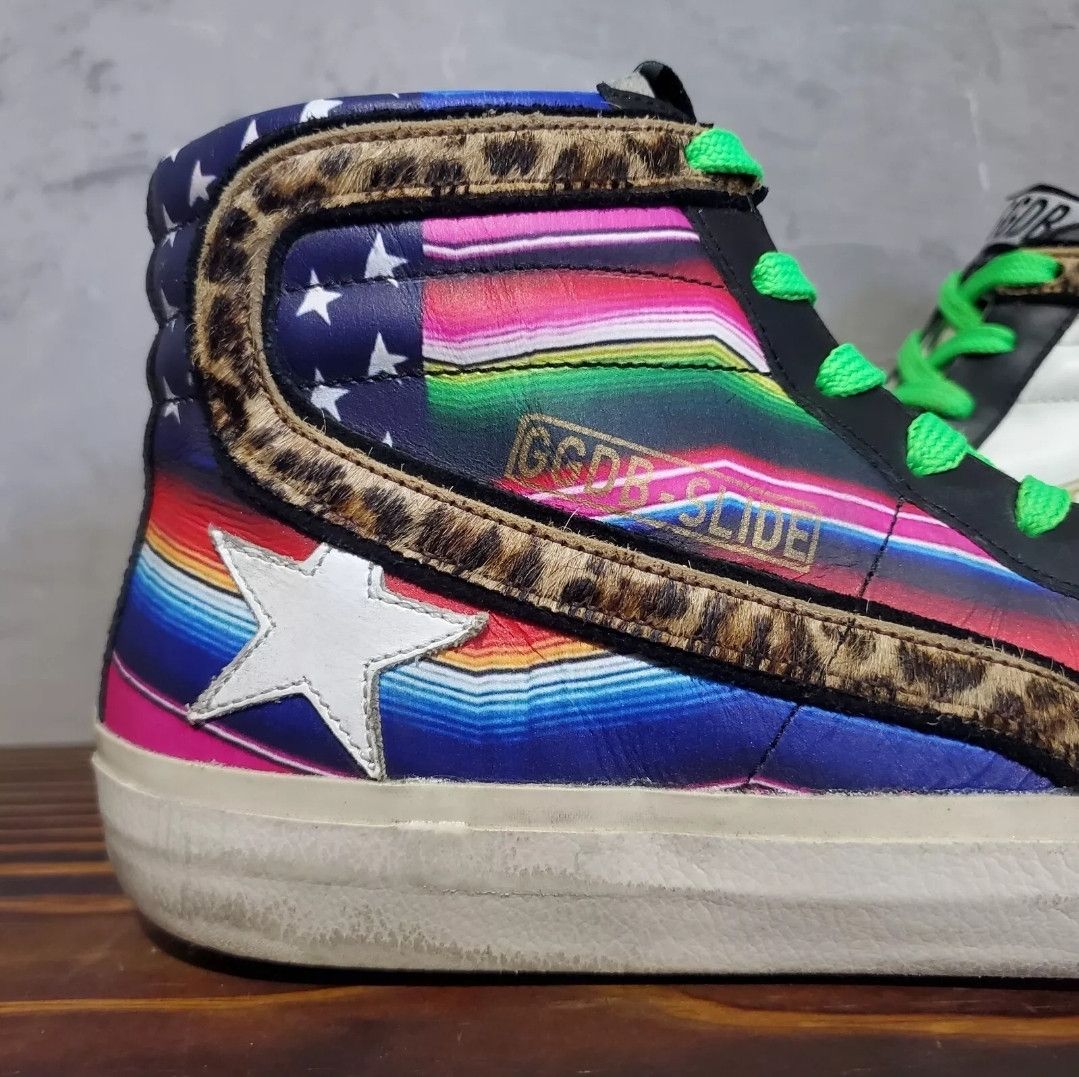 Golden Goose Golden Goose Slide High Top Sneaker 38 Rainbow Black Size US 8 / IT 38 - 22 Thumbnail