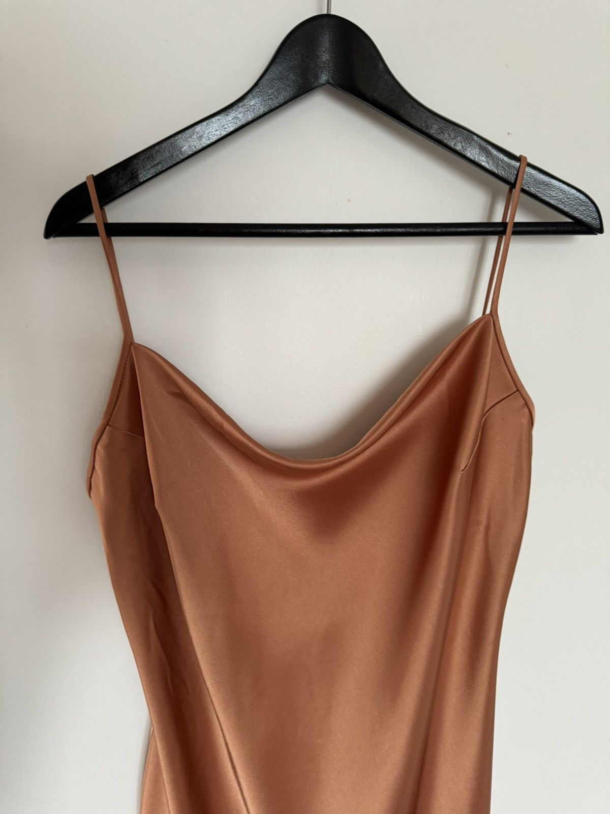 Nanushka BNWT Nanushka L Lotti abricot party dress shiny satin Size L / US 10 / IT 46 - 8 Thumbnail