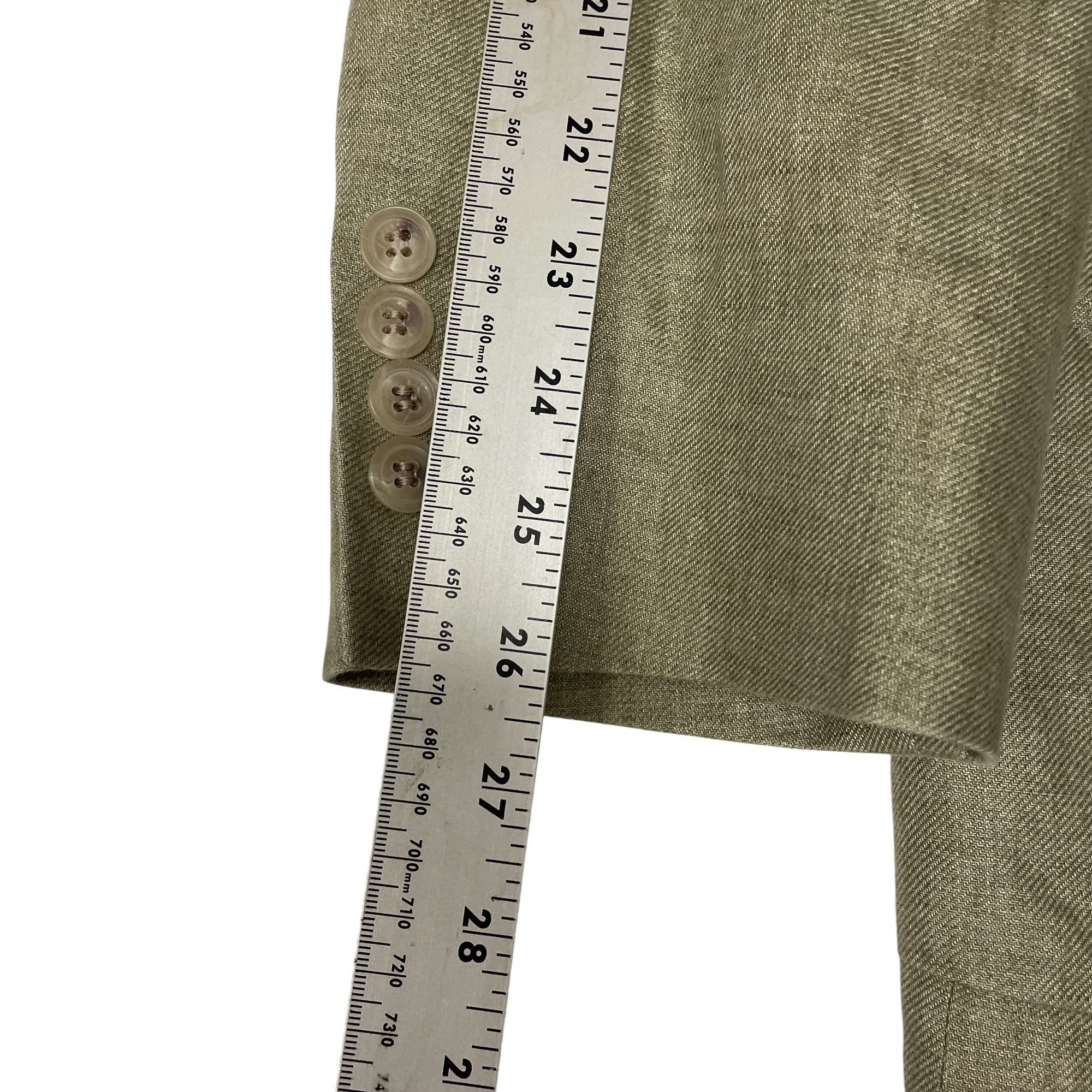 Nordstrom Vtg Nordstrom Natural Style Light Green LINEN Sport Coat Size 42L - 9 Thumbnail