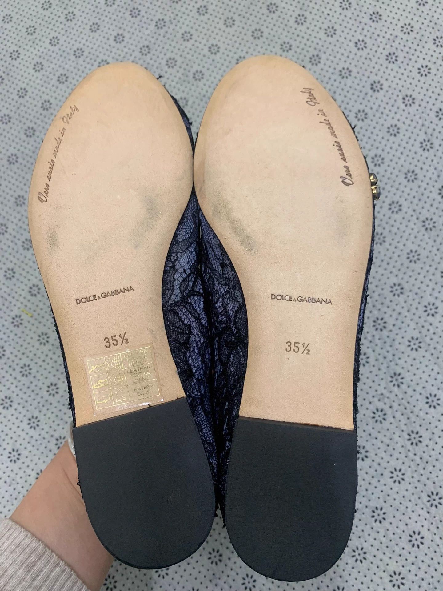 Dolce & Gabbana Dolce&Gabbana blue lace beaded flats 35.5 Size US 4.5 / IT 34.5 - 5 Thumbnail