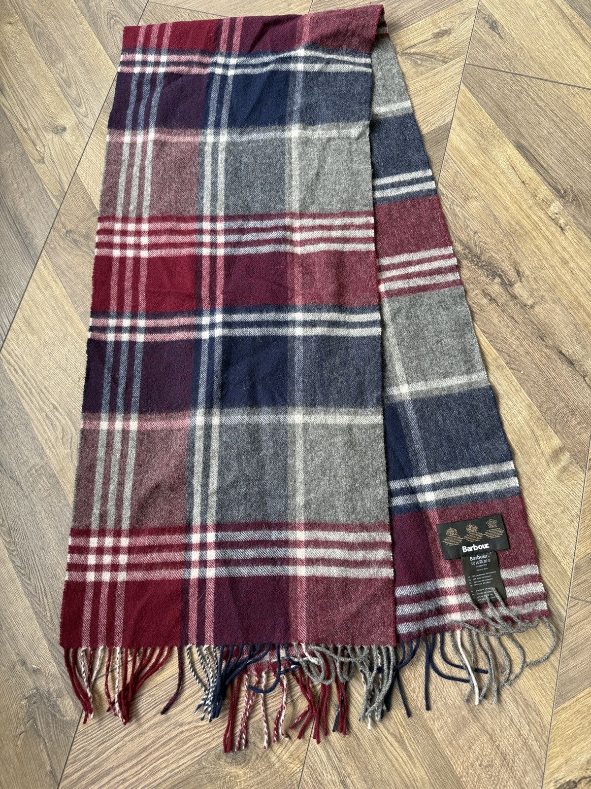 Barbour Vintage Barbour Lambswool Cashmere Tartan Scarf Size ONE SIZE - 2 Thumbnail
