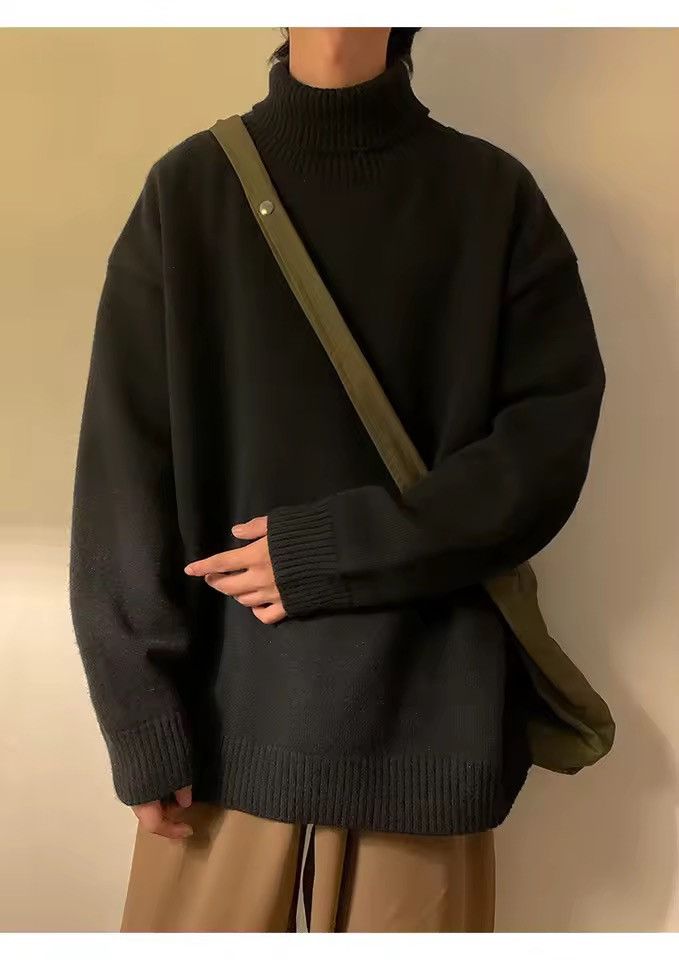 Other Casual Basic Turtleneck Black Knitted Sweater Size US L / EU 52-54 / 3 - 5 Thumbnail