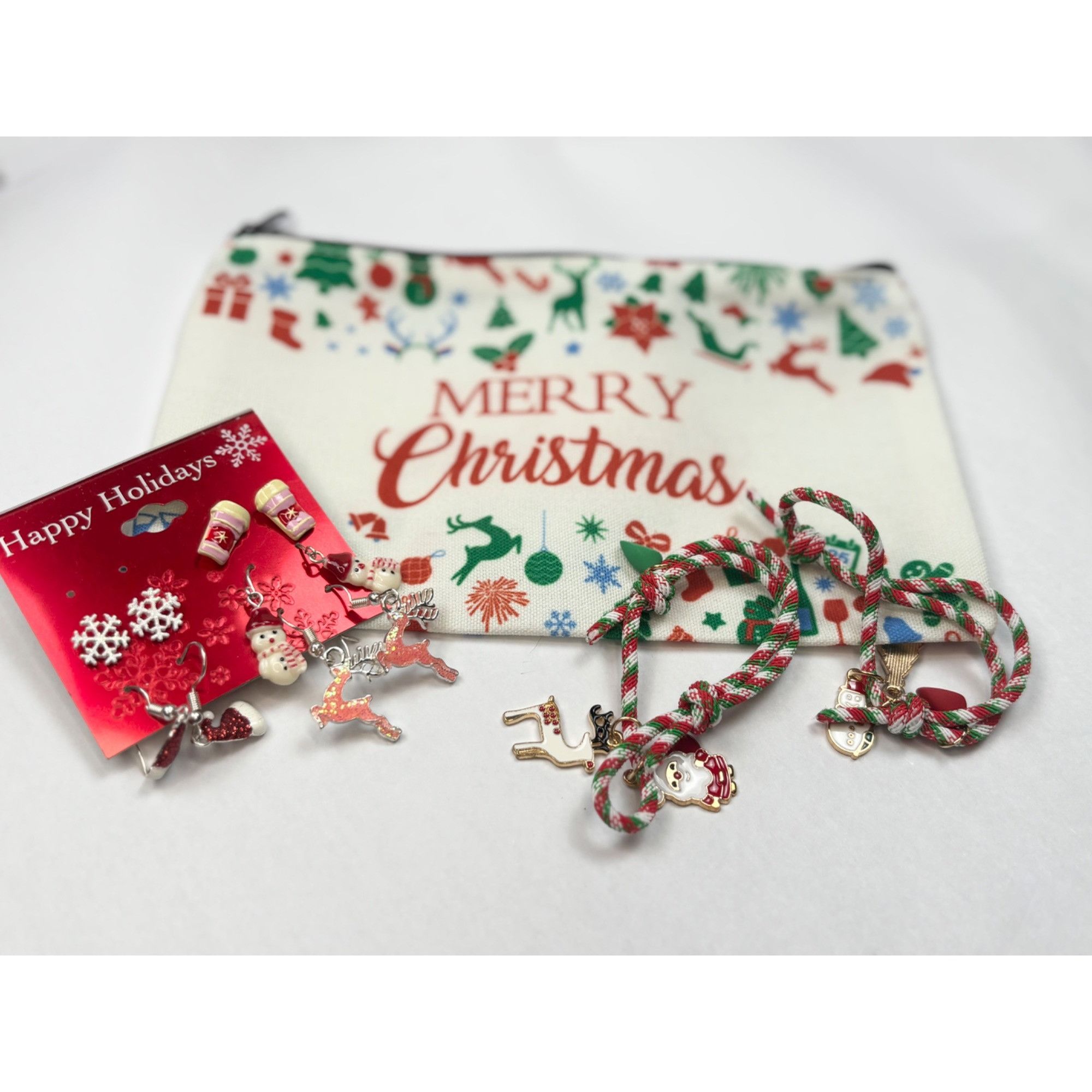 Other Christmas Jewelry & Pouch Set Includes Earrings & Bracelets Size ONE SIZE - 1 Thumbnail