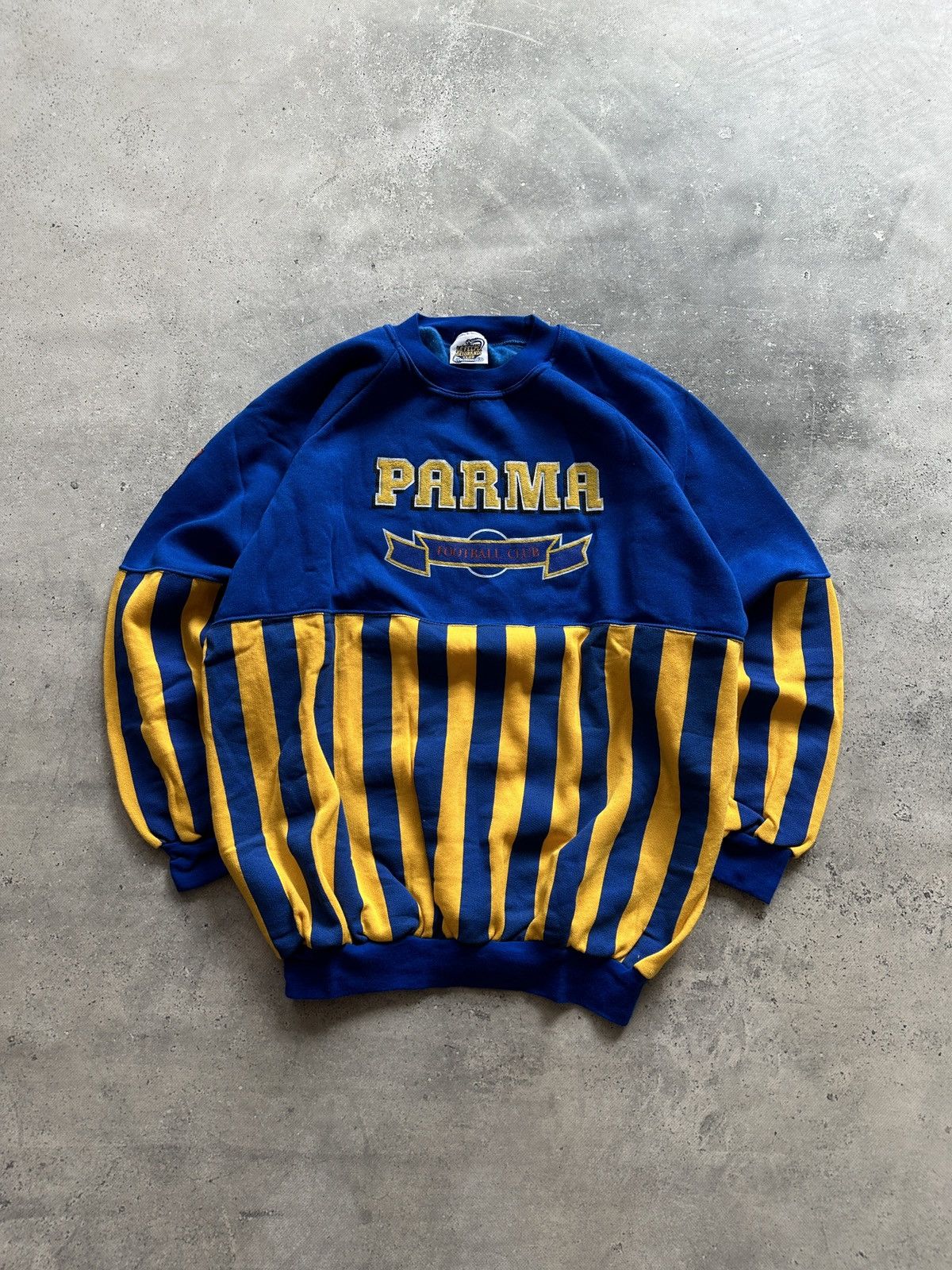 image of Soccer Jersey x Vintage 1990-91 Parma Football Sweatshirt Le Felpe Dei Grandi, Men's (Size Large)