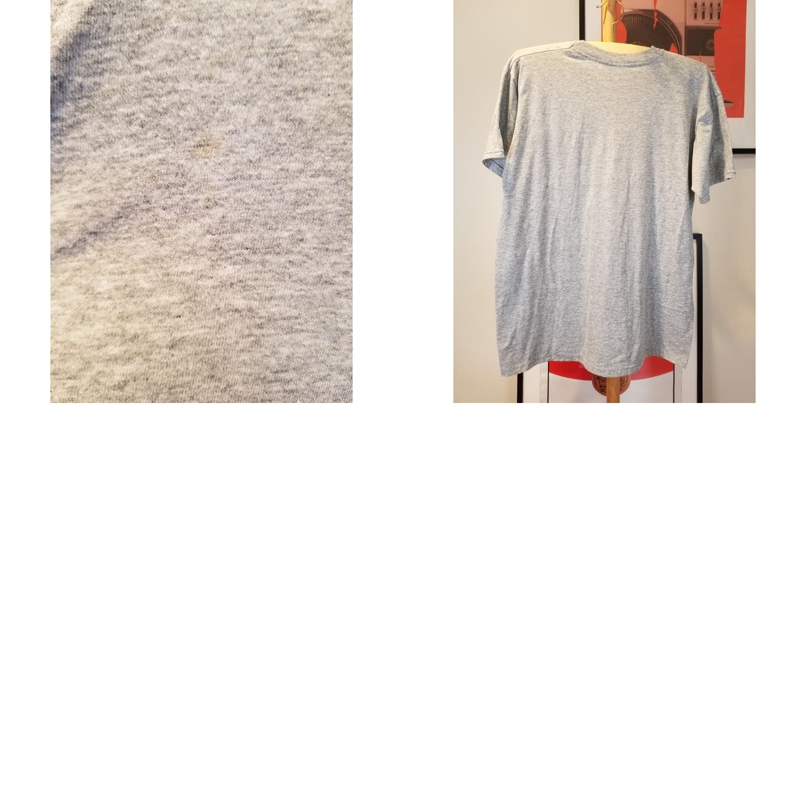 Vintage VINTAGE Unbranded Gray One Pocket Selvedge Thin T-Shirt SZ XLARGE Mens Short Sleeve Crew Neck 80s 80's Cotton Size US XL / EU 56 / 4 - 8 Thumbnail