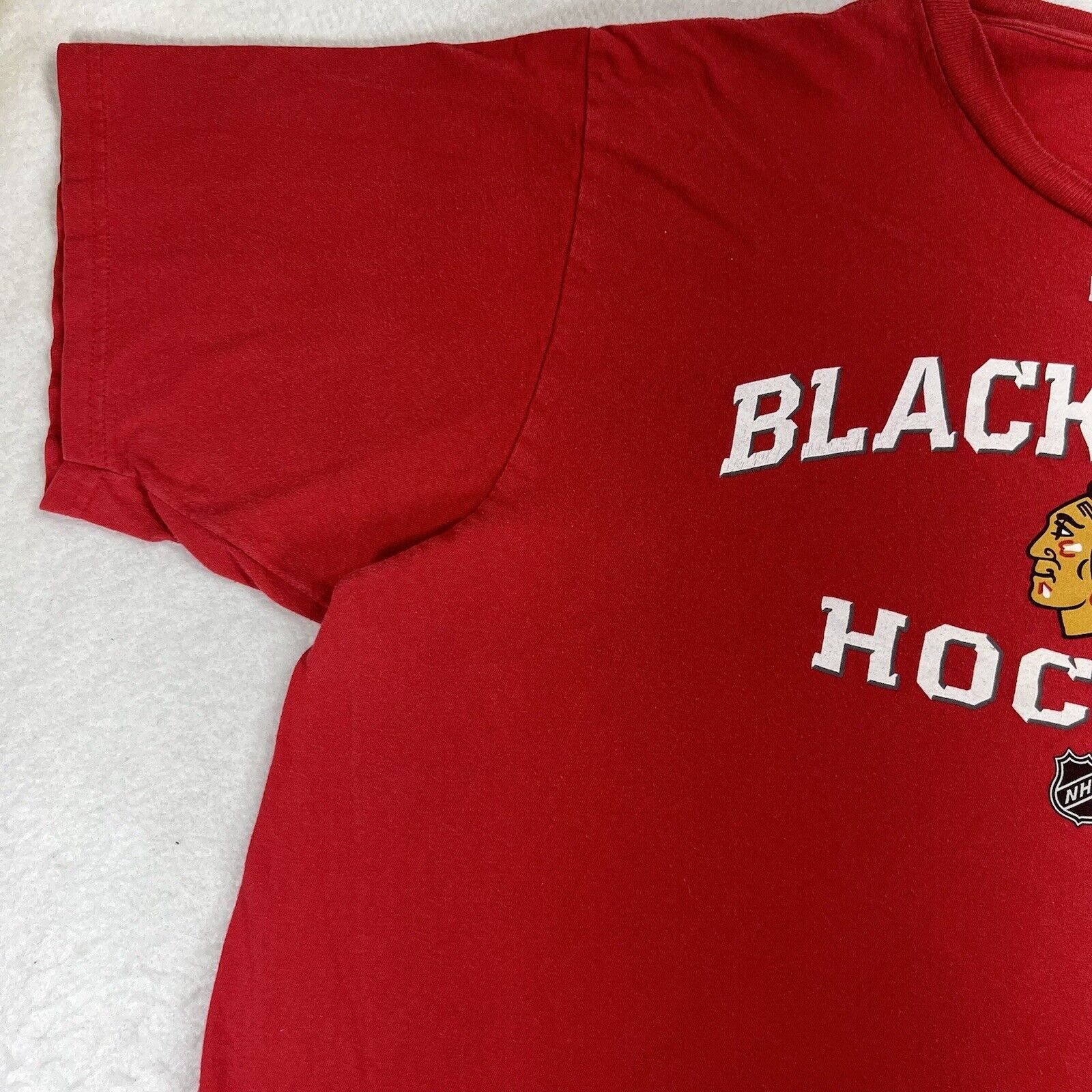 Reebok Reebok NHL Chicago Blackhawks Large Red Graphic T Shirt Size US L / EU 52-54 / 3 - 5 Thumbnail