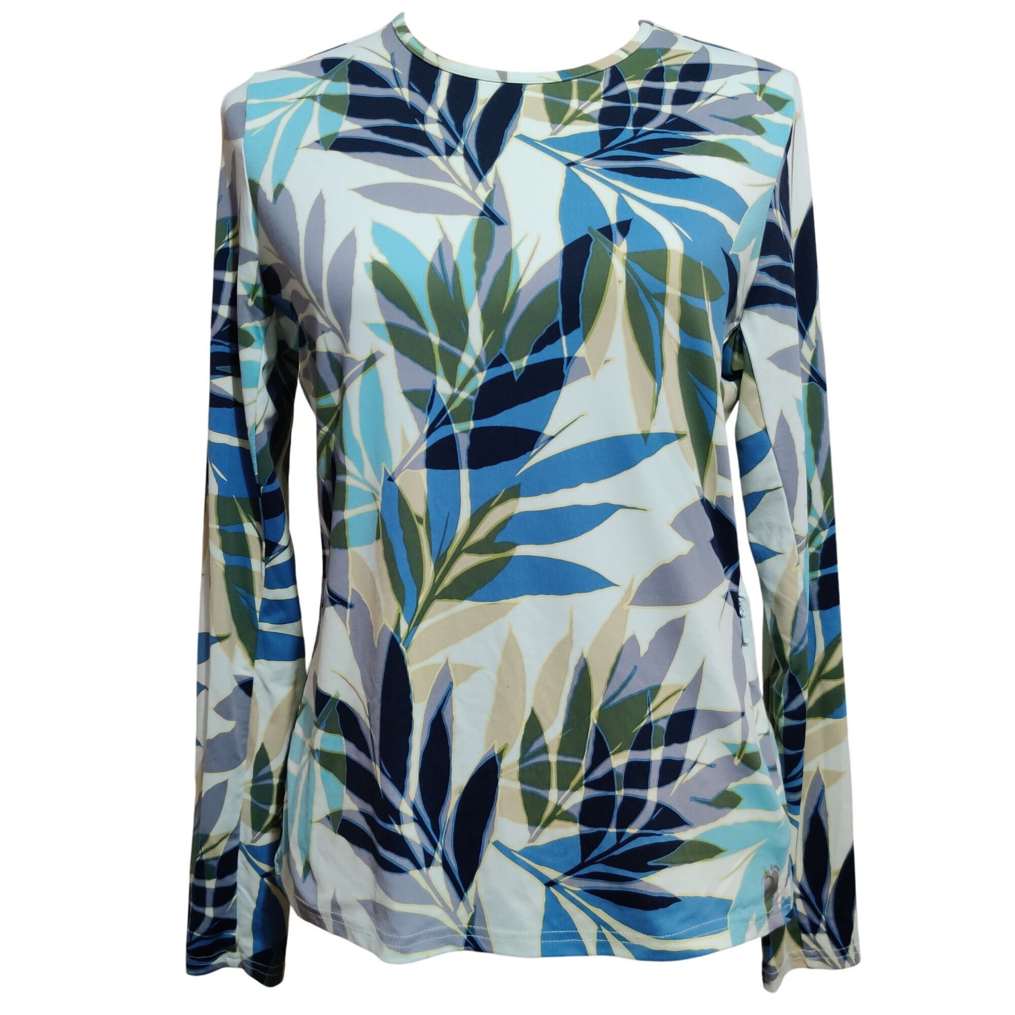 Hang Ten Hang Ten M Tropical Leaf Long Sleeve Swim Shirt Modest Rashg Size M / US 6-8 / IT 42-44 - 1 Thumbnail