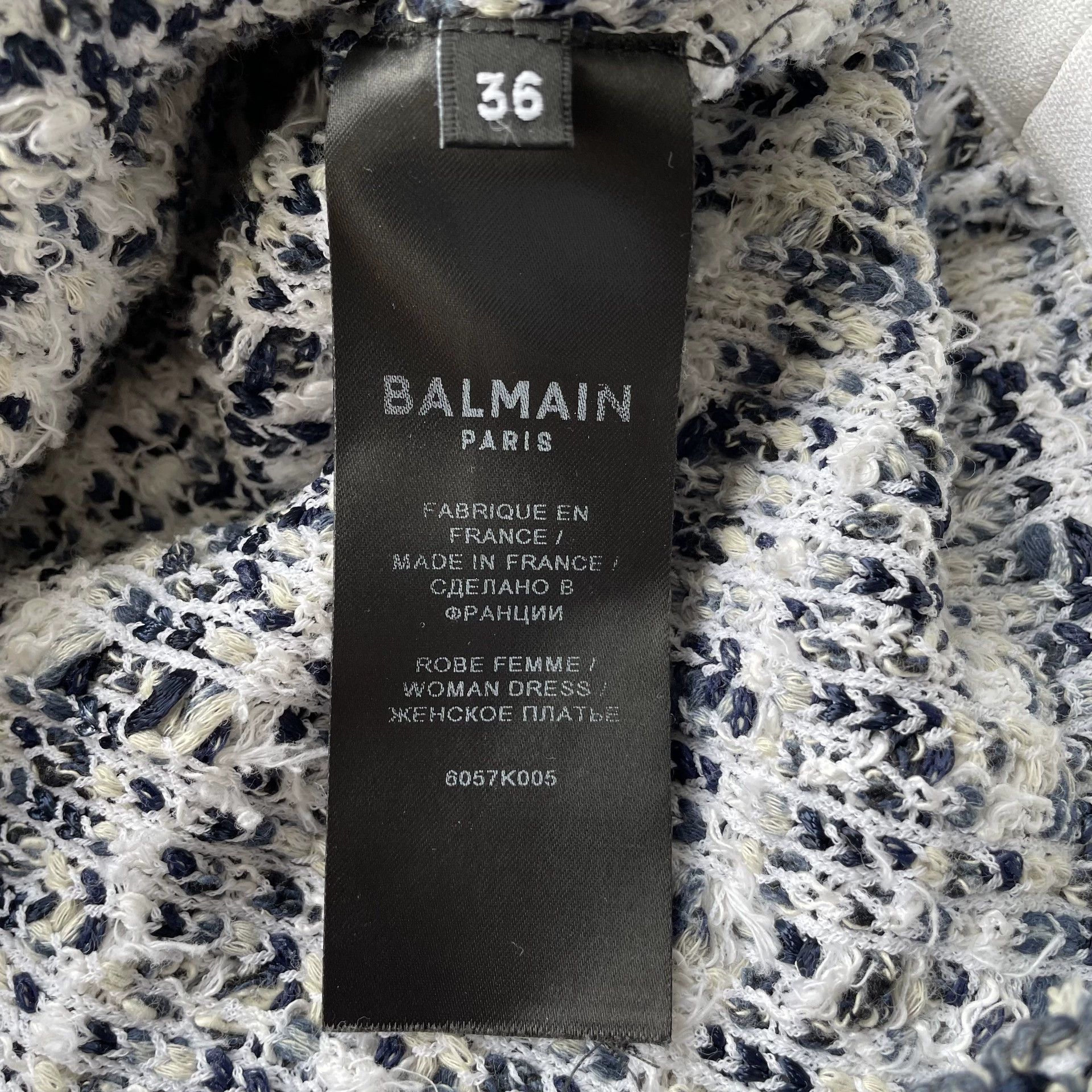 Balmain BALMAIN 98 New Woven B&W Dress 36 Size XS / US 0-2 / IT 36-38 - 6 Thumbnail