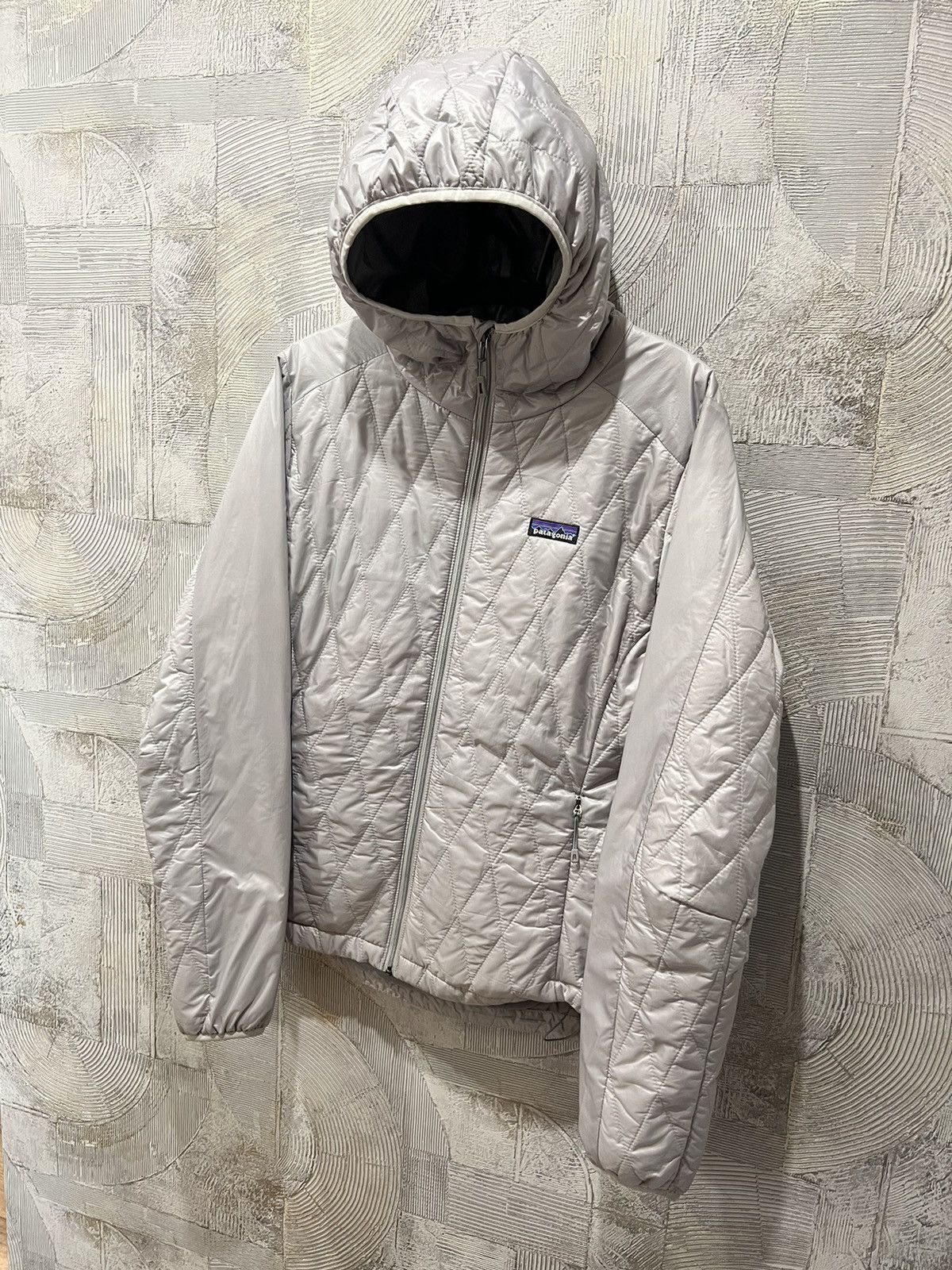 Patagonia Quilted Hoodie Nano Jacket L Teal Primaloft