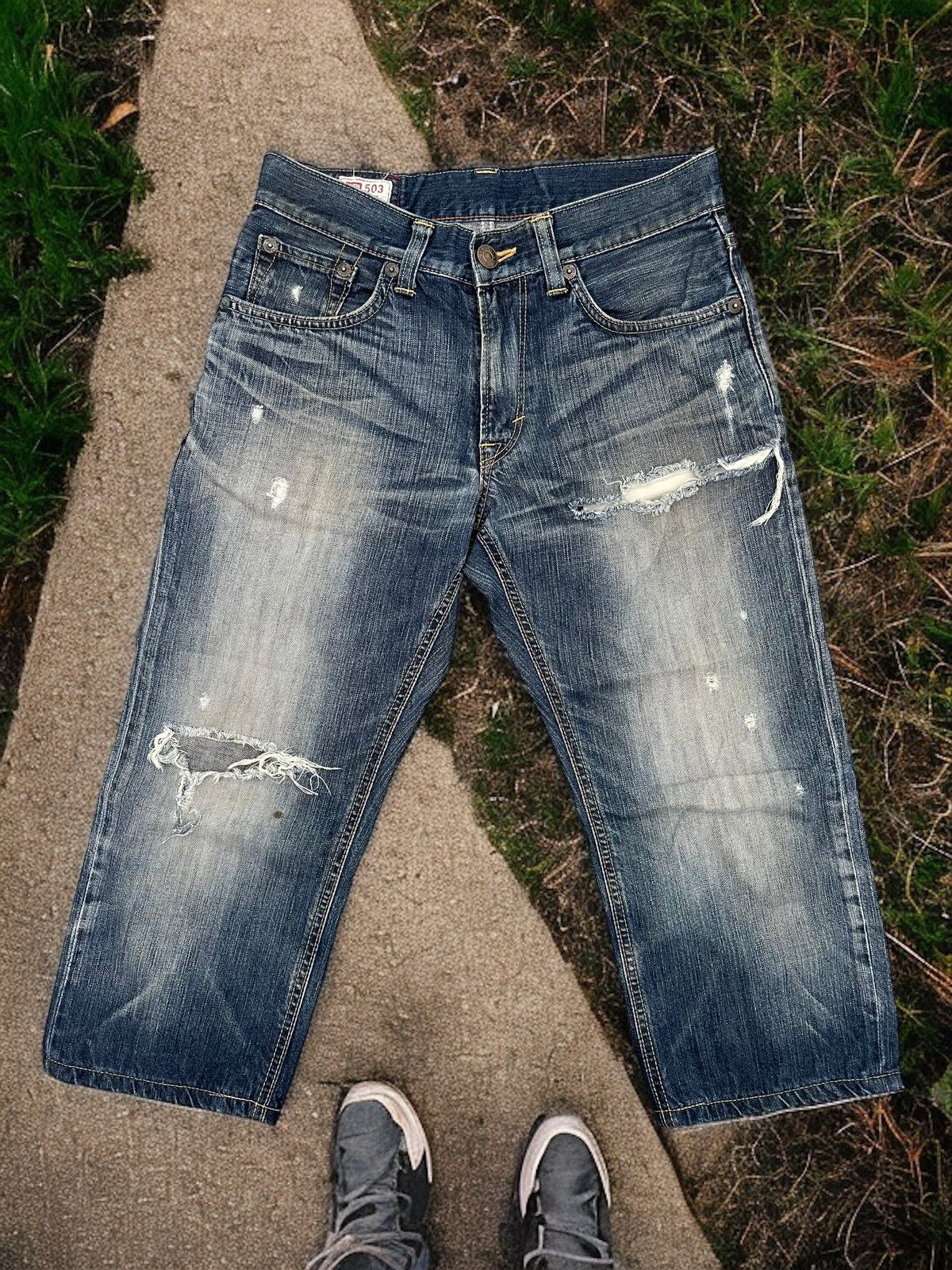 image of Vintage Edwin 503 Premium Jorts Denim in Blue, Men's (Size 30)