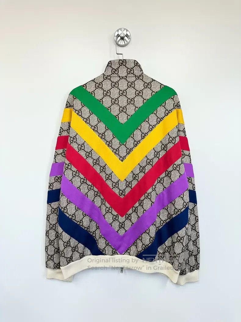 Gucci Gucci Brown colourful striped full-print old flower logo z Size US S / EU 44-46 / 1 - 2 Thumbnail