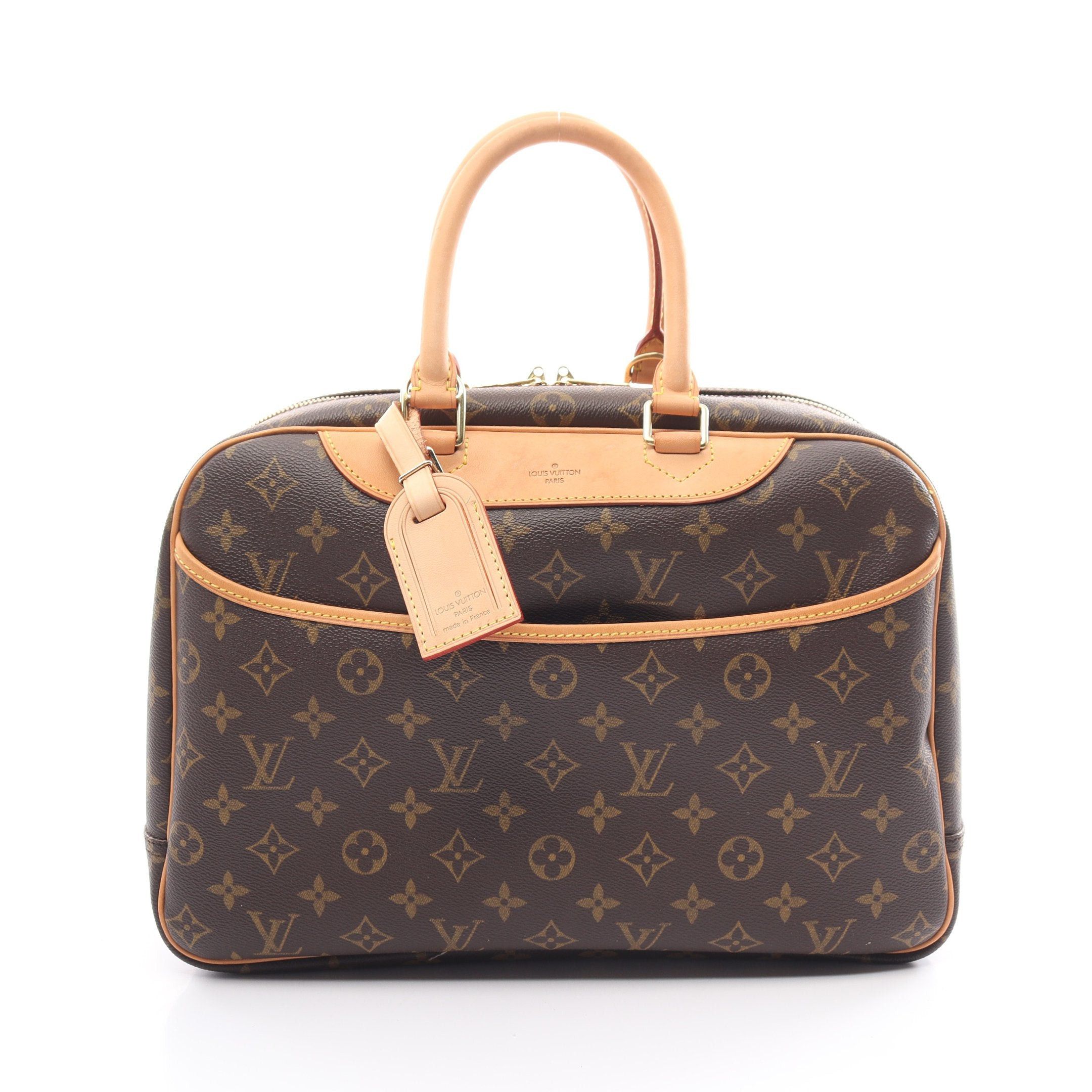 Louis Vuitton Louis Vuitton Deauville Bowling Vanity Monogram Handbag Leather Brown Size ONE SIZE - 1 Thumbnail
