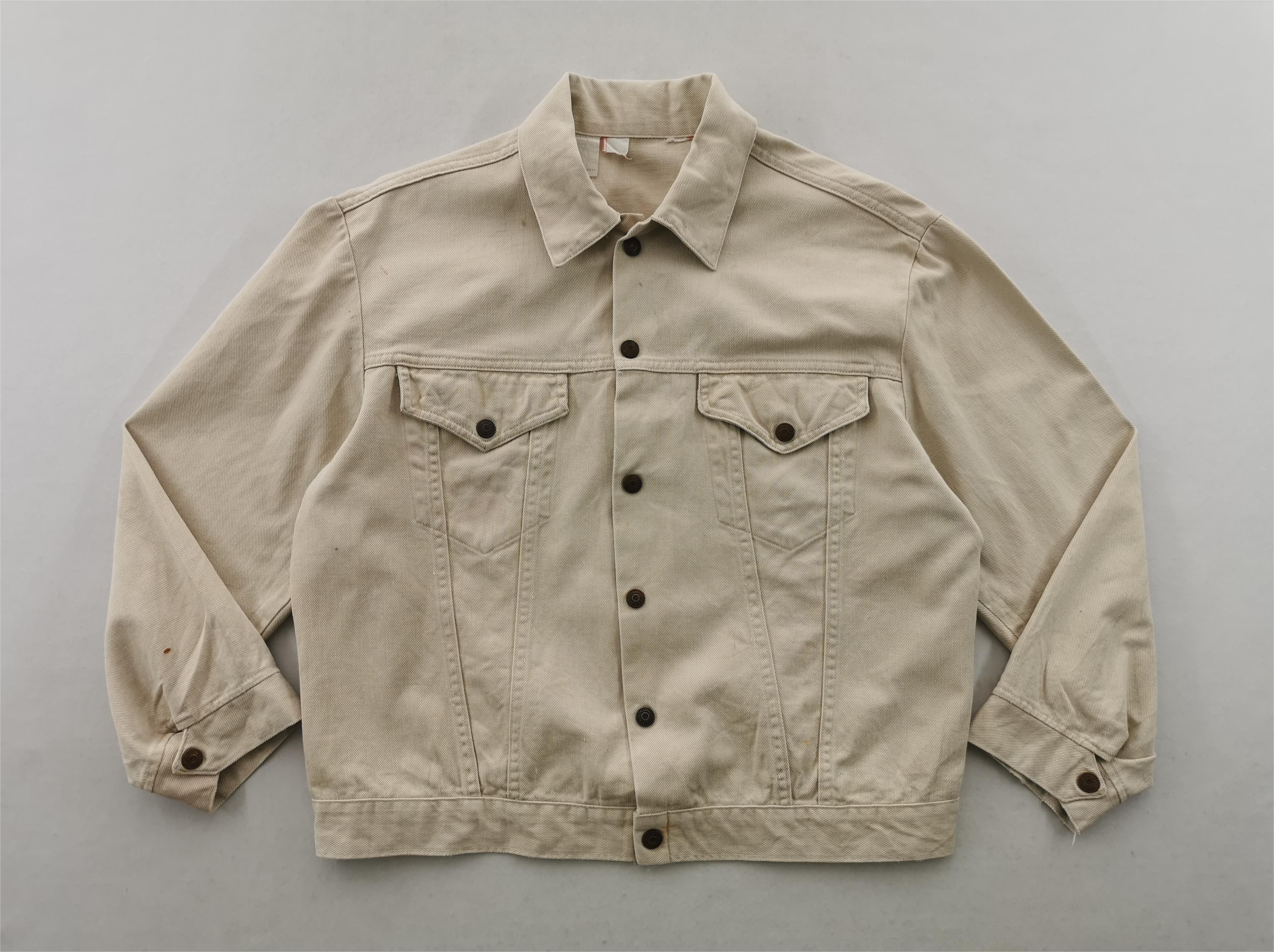 Levi's Distressed Vintage 80's Levis White Tab Trucker Denim Jacket Size US M / EU 48-50 / 2 - 3 Thumbnail