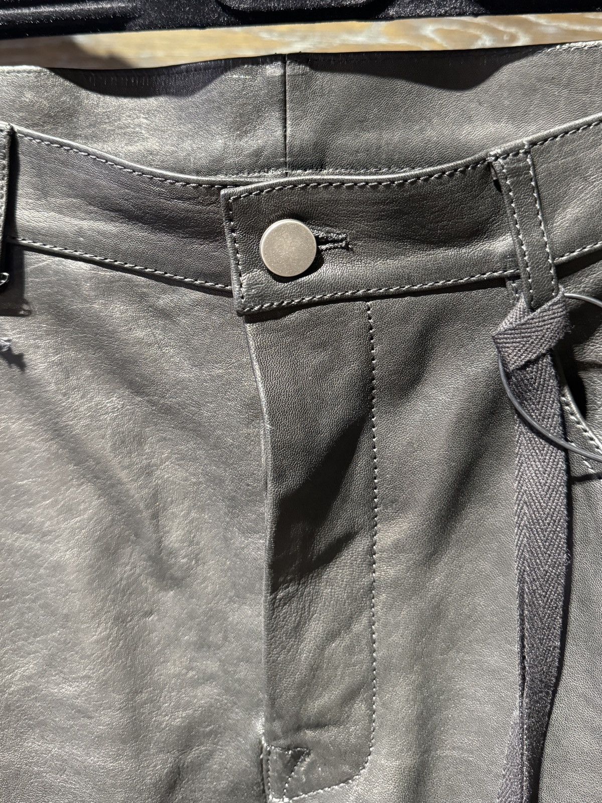 Ann Demeulemeester Last Size Ann Demeulemeester FW 24 Black Leather Pants Size US 34 / EU 50 - 2 Thumbnail