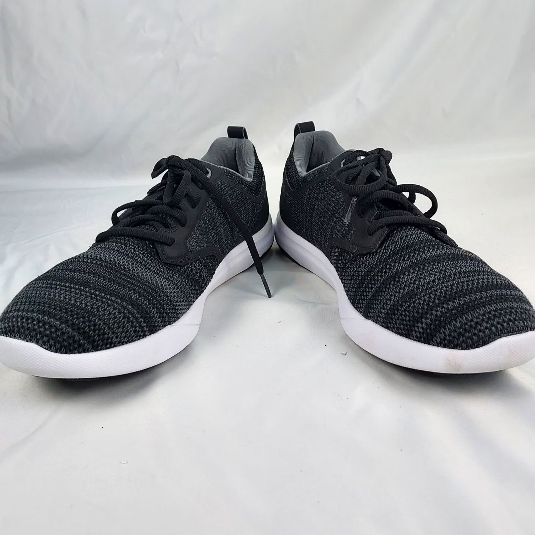 TravisMathew TravisMathew Mens 10 Knit Sneakers Black Grey Lace Up Casual Walking Sneaker Mens Shoes Shoes? Size US 10 / EU 43 - 7 Thumbnail