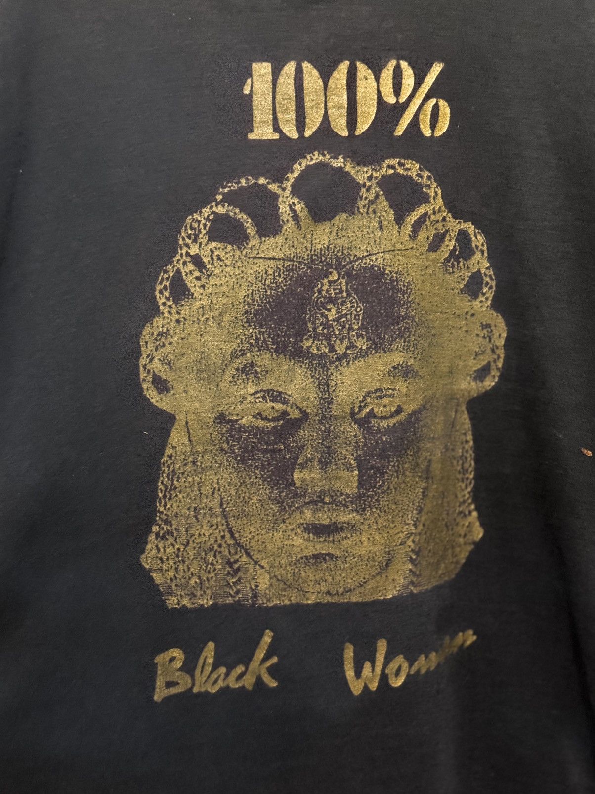 Rap Tees Vintage 90s 100% Black Womens Just Do it faded black tees Size US XL / EU 56 / 4 - 4 Thumbnail