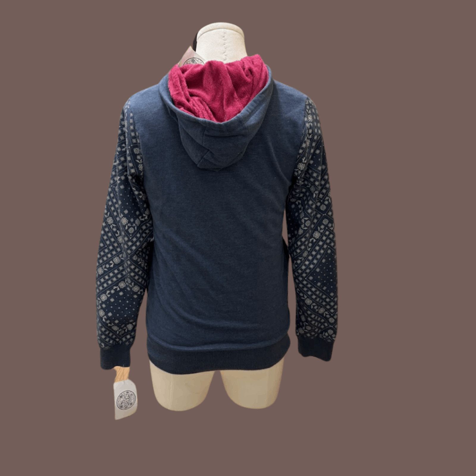 Lucky Brand VTG Hoodie | Lucky Brand Faux Fur Floral | Y2K Cozywear Size L / US 10 / IT 46 - 2 Thumbnail