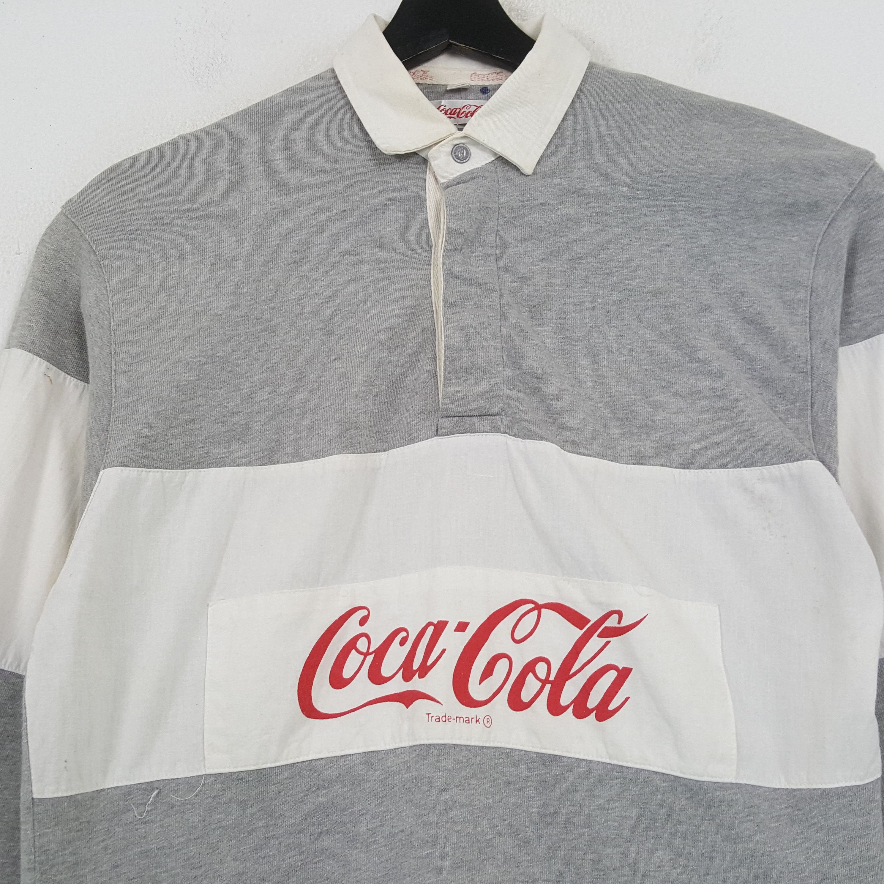 Coca Cola COCA COLA Streetwear Long Sleeve Polos C285N80 Size US M / EU 48-50 / 2 - 2 Thumbnail