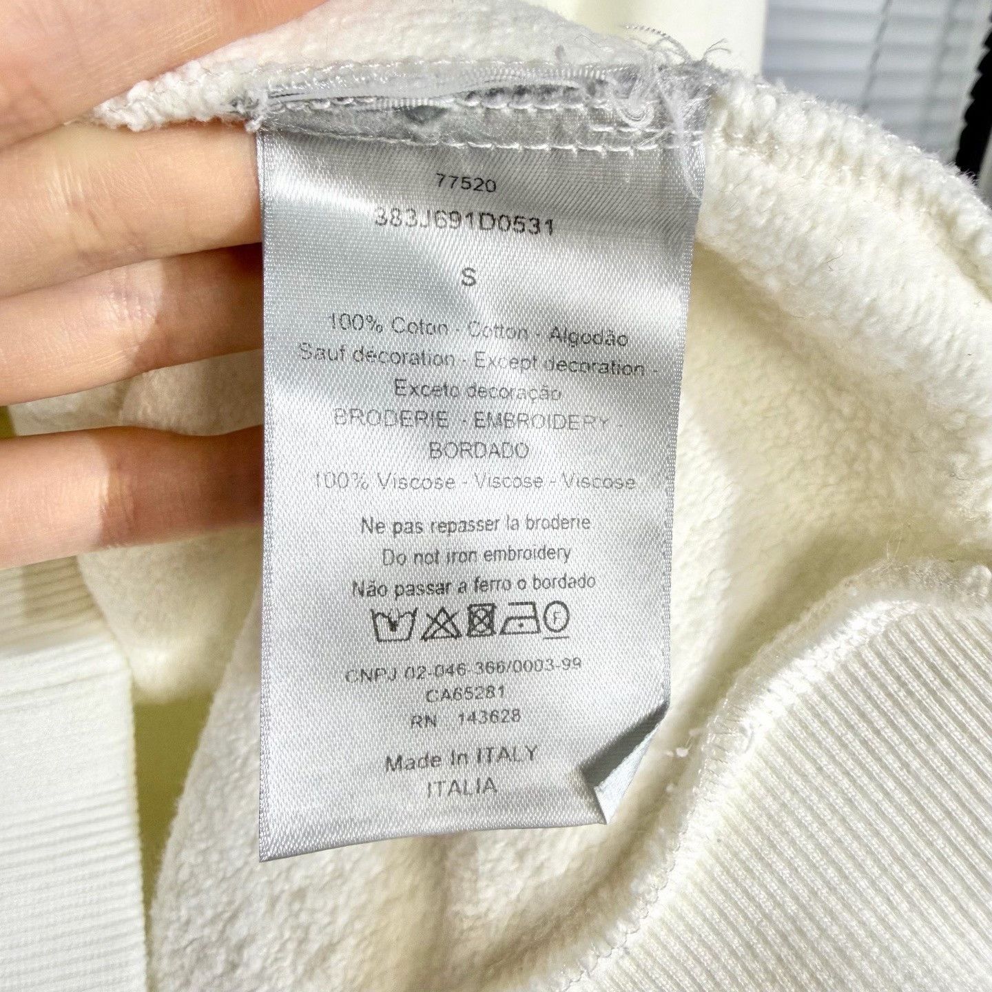 Dior Dior White CD Logo Hoodie S Size US S / EU 44-46 / 1 - 4 Thumbnail