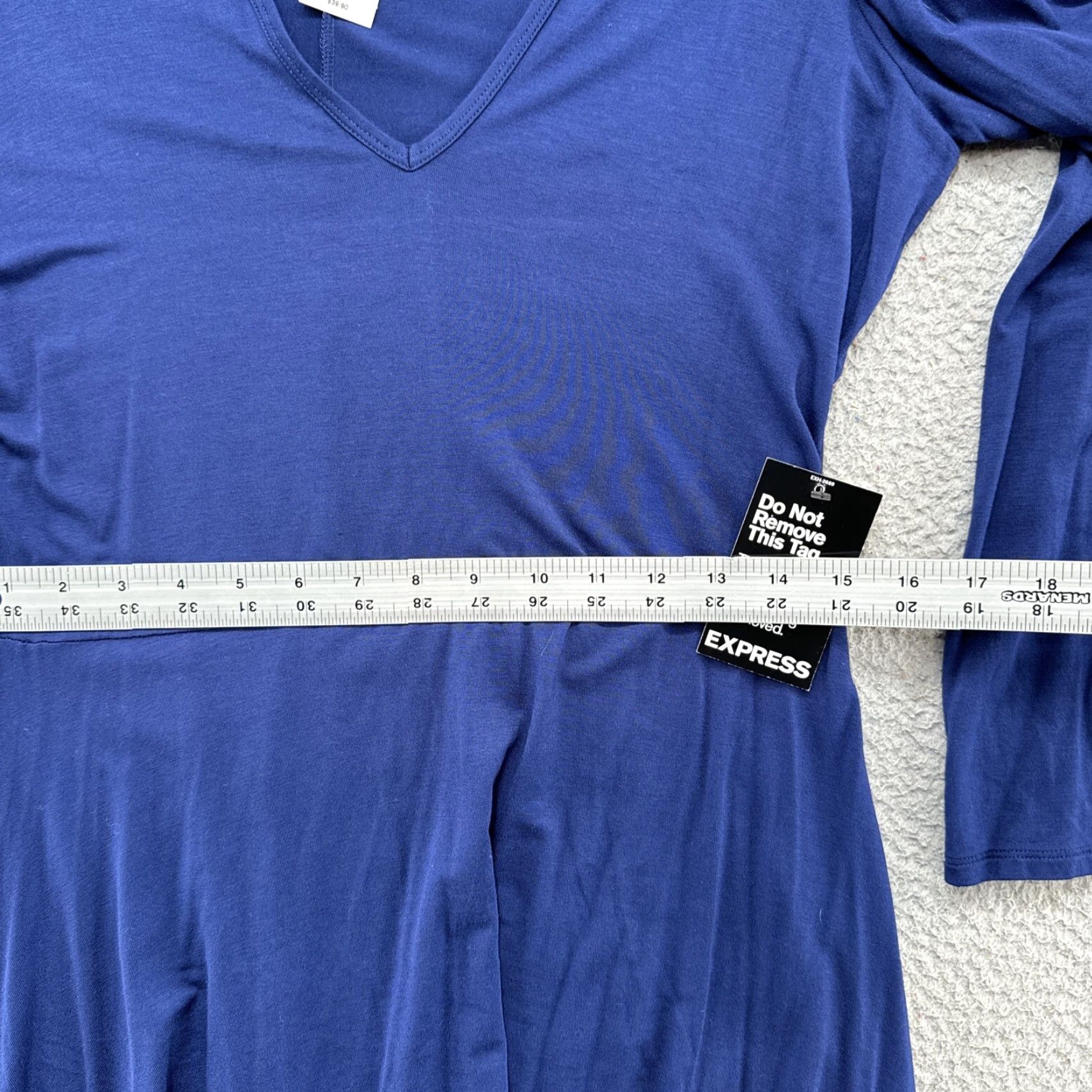 Express Express Shirt Dress Women’s Long Sleeve Navy Blue V Neck Size L NEW Size L / US 10 / IT 46 - 5 Thumbnail