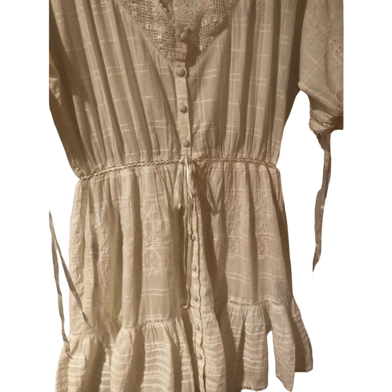 LoveShackFancy Love shack fancy white lace embroidered dress. Size XS / US 0-2 / IT 36-38 - 6 Thumbnail