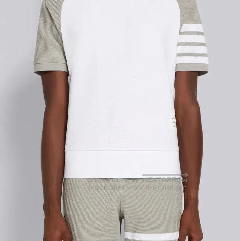 Thom Browne Thom Browne Men's Cotton T-Shirt in White . Size US S / EU 44-46 / 1 - 6 Thumbnail