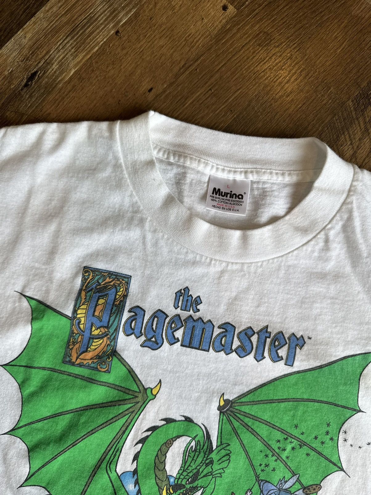 Vintage 1994 The Pagemaster Single Stitch T-Shirt Size US L / EU 52-54 / 3 - 12 Thumbnail