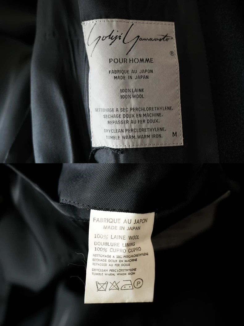 Yohji Yamamoto Yohji Yamamoto Yohji Yamamoto Oversized Black Coat with Bu Size US M / EU 48-50 / 2 - 9 Thumbnail