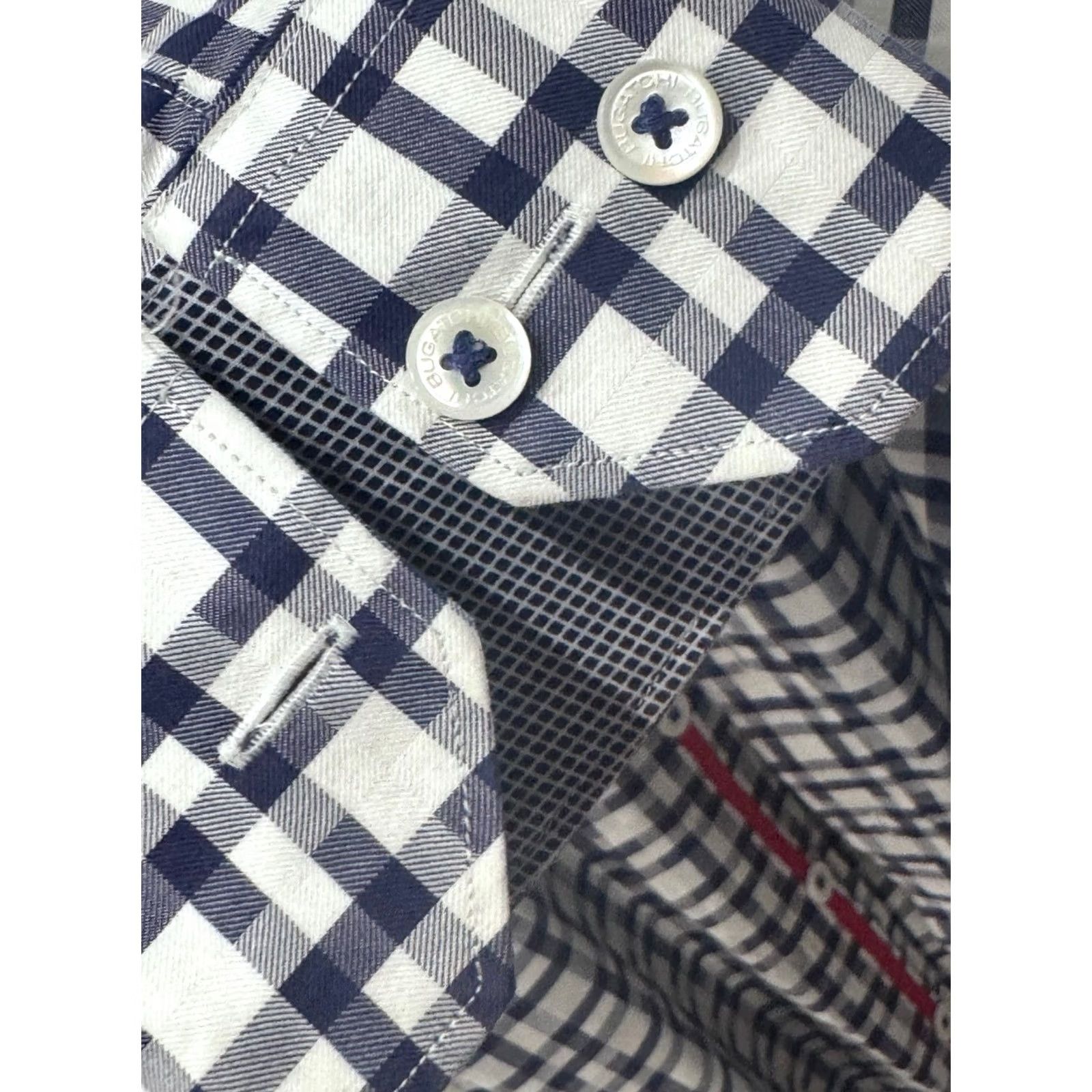 BUGATCHI Bugatchi Uomo LONG SLEEVE SHIRT 2XL XXL Multicolor Geomtric Men’s Shirt Size US XXL / EU 58 / 5 - 6 Thumbnail
