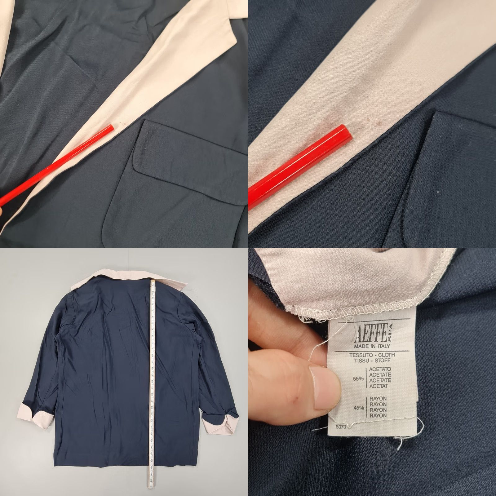 Moschino Moschino Couture Womens Jacket Lightweight Navy Blue 14 UK Basic Jacket Designer Casual Size XL / US 12-14 / IT 48-50 - 8 Thumbnail