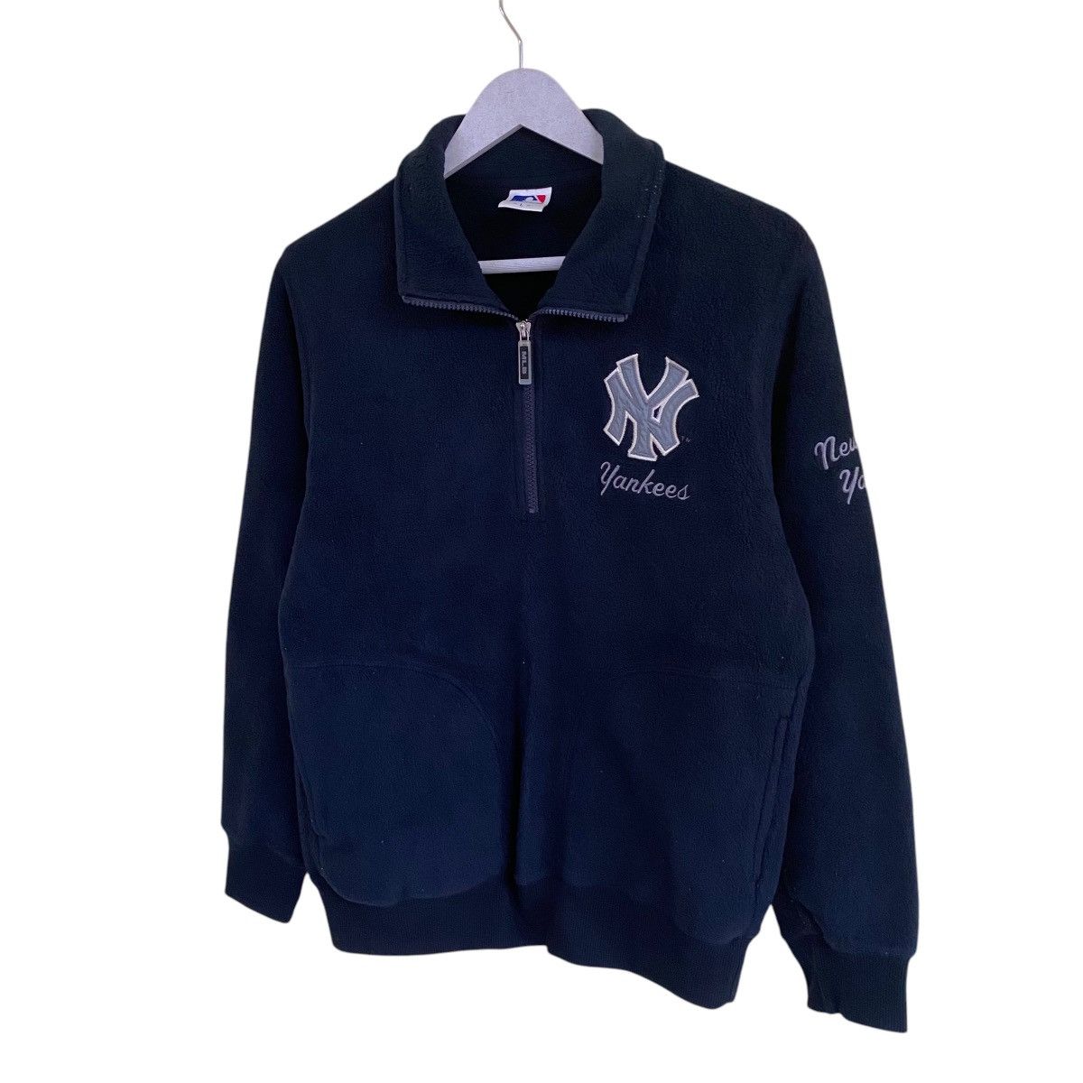 MLB × New York Yankees 💥MLB NY YANKEES FLEECE BIG LOGO HALFZIP SWEATER Size US L / EU 52-54 / 3 - 2 Thumbnail