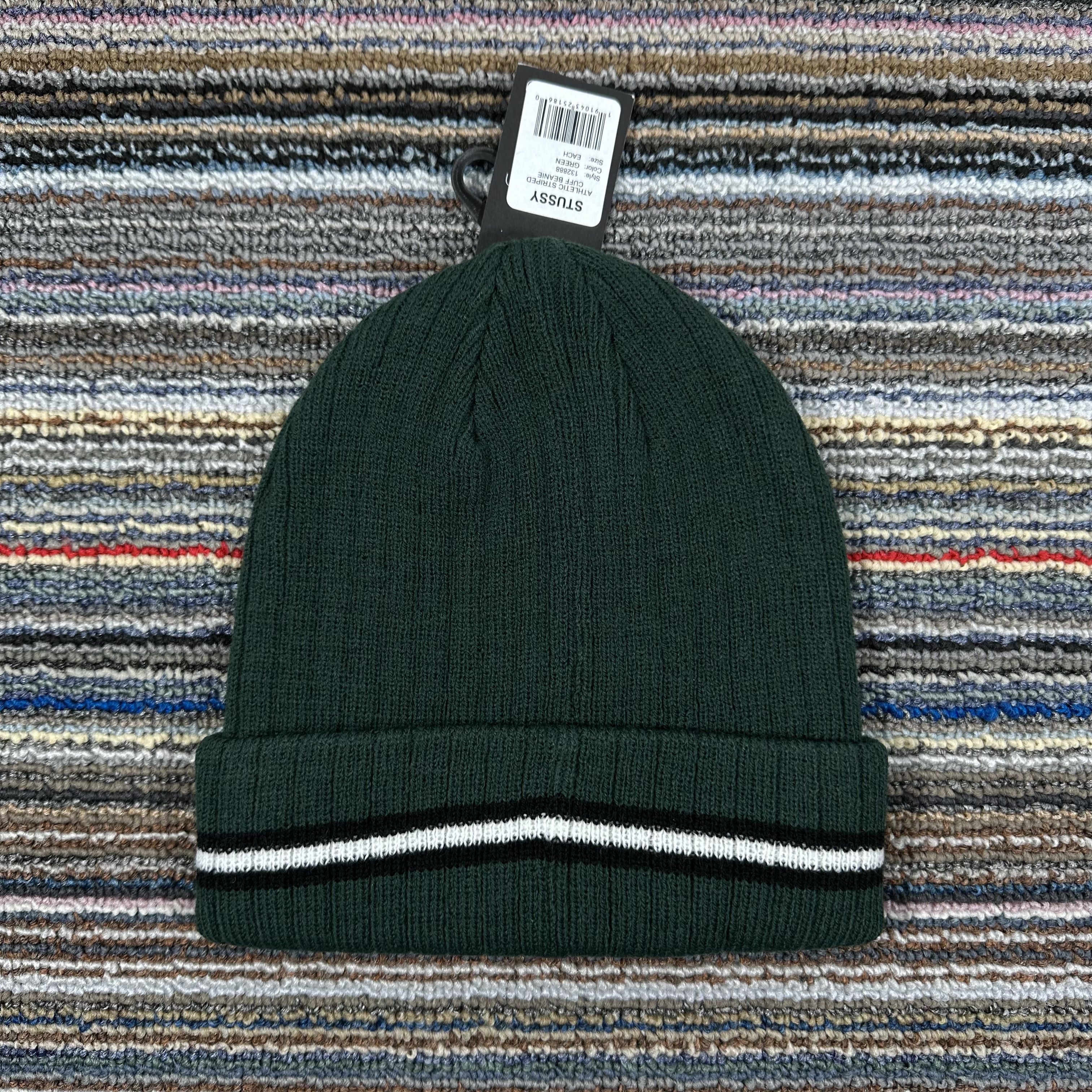 Stussy STUSSY BEANIE HAT STRIPED CUFF / GREEN Size ONE SIZE - 4 Thumbnail