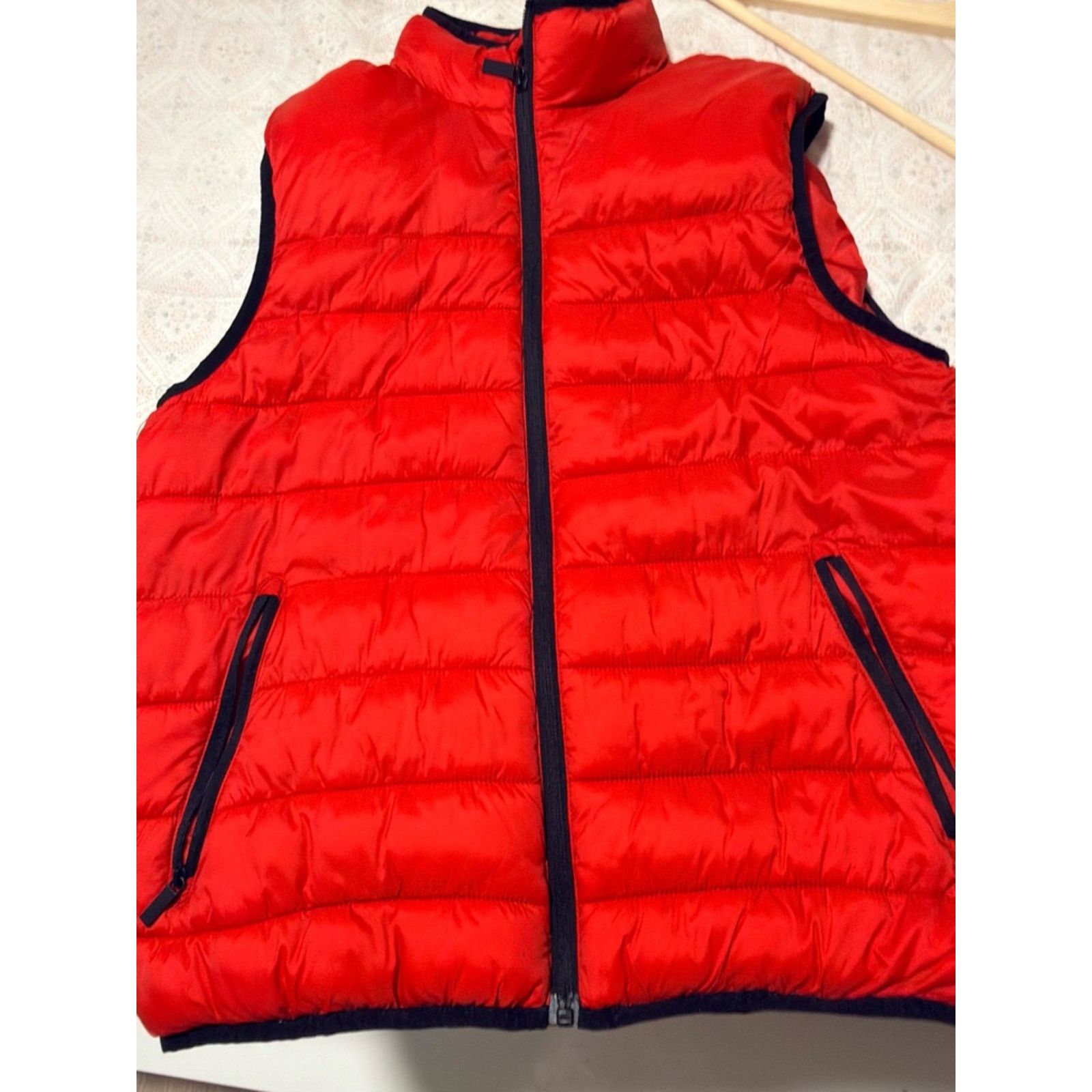 Perry Ellis Perry Ellis Red Quilted Puffer Vest with Black Trim Size US M / EU 48-50 / 2 - 12 Thumbnail