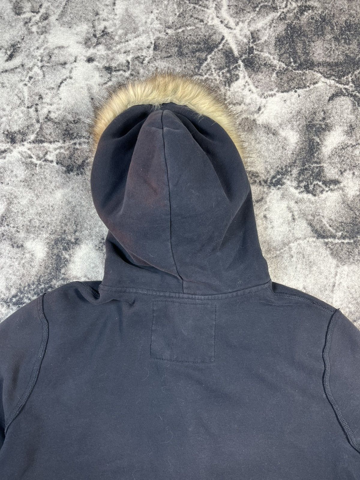 Abercrombie & Fitch Abercrombie & Fitch Fur Hood Zip Hoodie Navy XXL Size US XXL / EU 58 / 5 - 12 Thumbnail