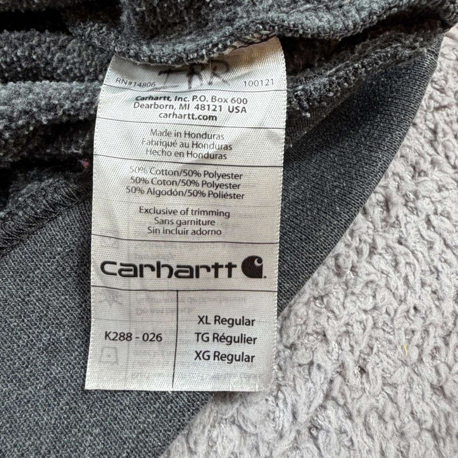 Carhartt Carhartt Mens Original Fit Hoodie Gray Neon Sleeve Logo XL Size US XL / EU 56 / 4 - 5 Thumbnail