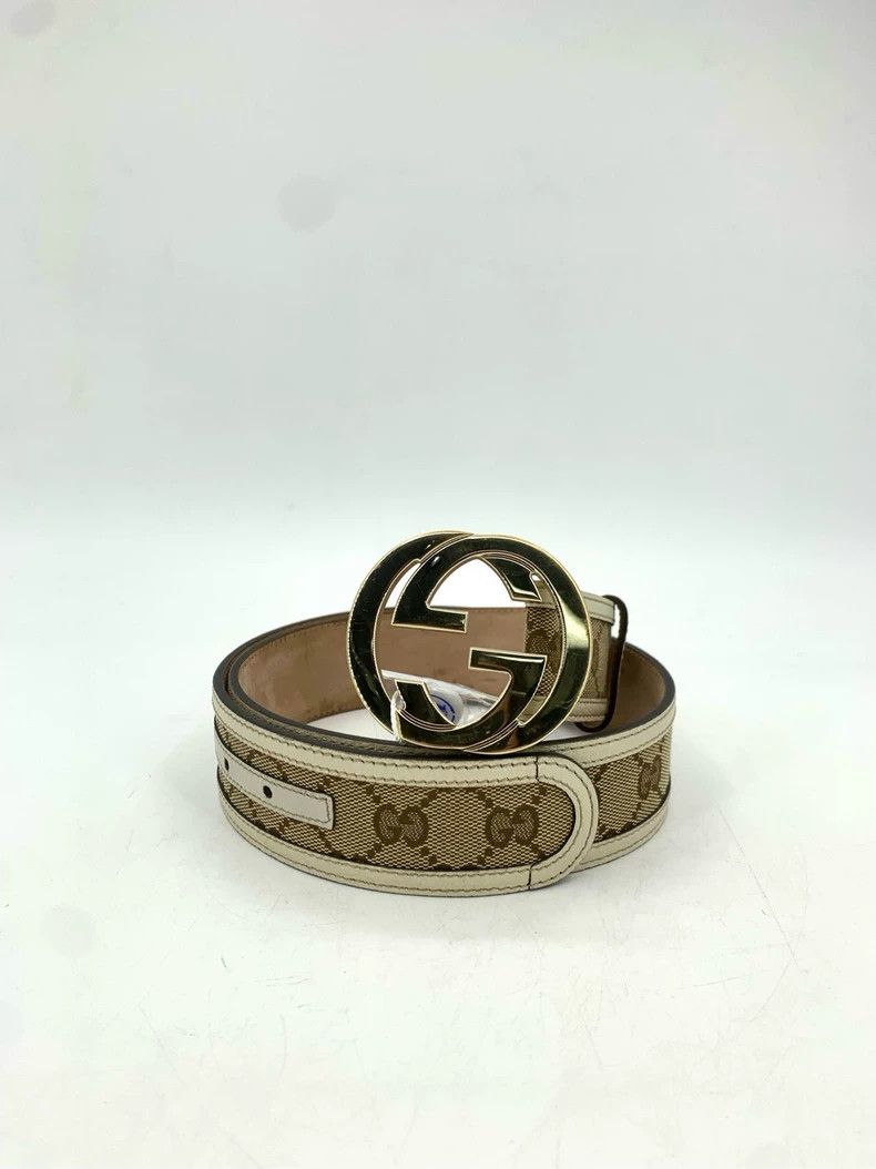 Gucci Gucci Logo old flower patchwork leather belt 2502-Nextarrow Size ONE SIZE - 1 Thumbnail