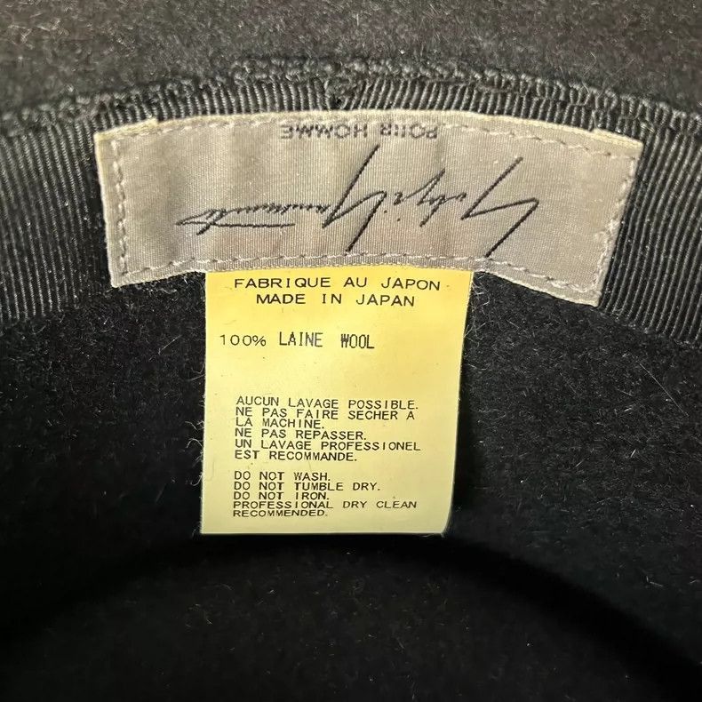 Yohji Yamamoto Yohji Yamamoto Yohji Yamamoto Black Wool Decorative Hat Size ONE SIZE - 6 Thumbnail