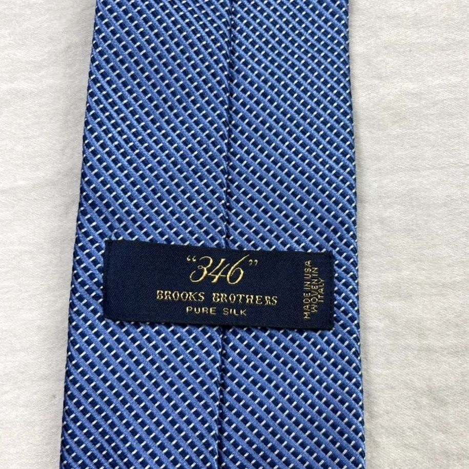 Brooks Brothers Brooks Brothers 346 Necktie Mens Blue Pure Silk Made In USA Check Tie Mens Silk Geometric Pattern Classic 57" One Size Blue Size ONE SIZE - 7 Thumbnail