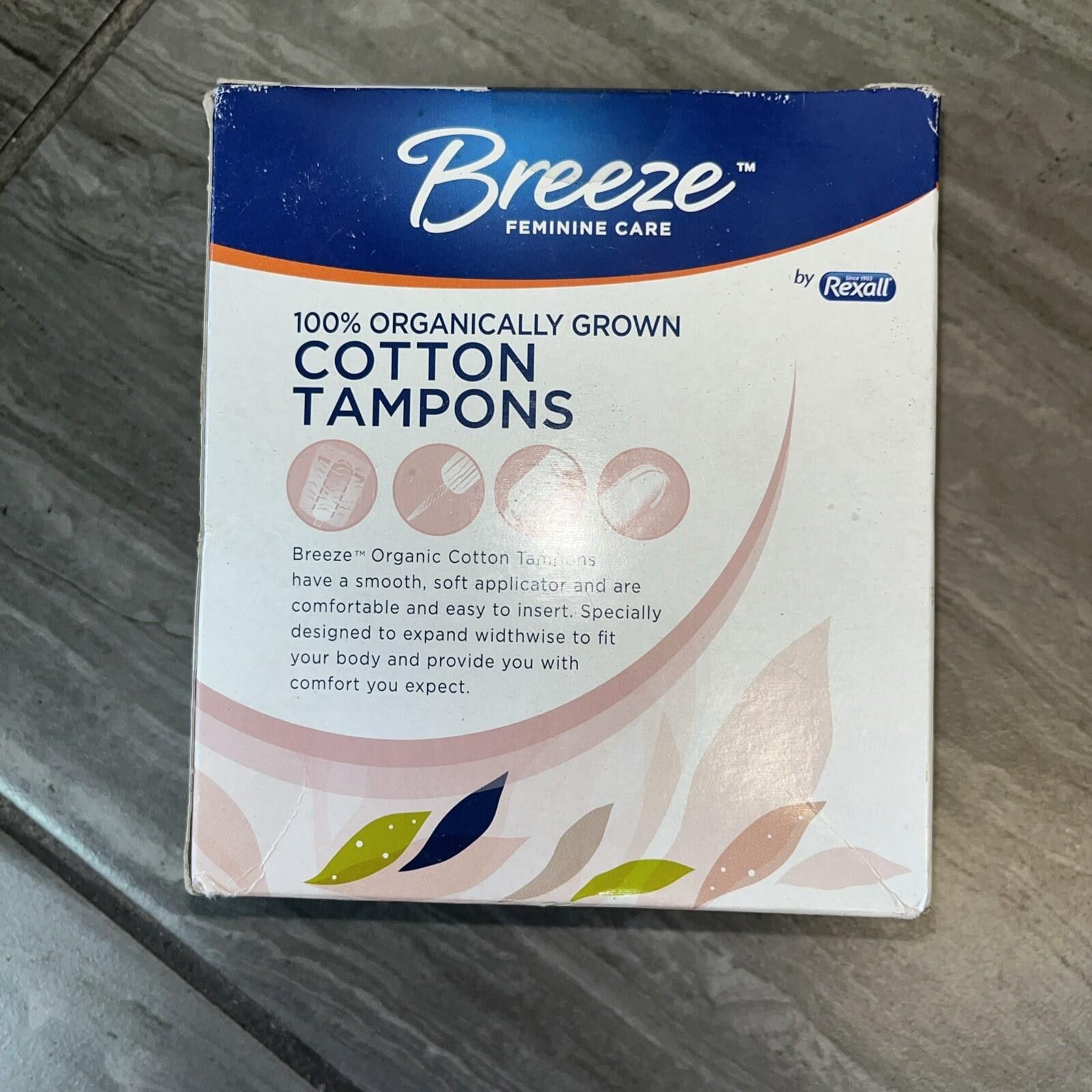 Breezy Excursion Breeze Feminine Care 100% Organically Tampons 30 Regular Size ONE SIZE - 2 Thumbnail