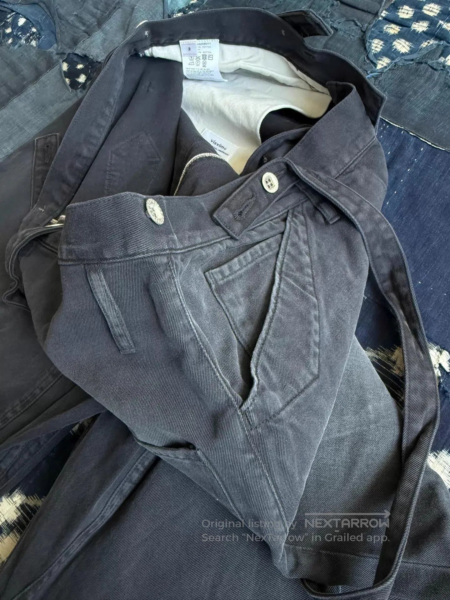 Visvim Black Denim Suspender Pants Size 32. Size US 32 / EU 48 - 6 Thumbnail
